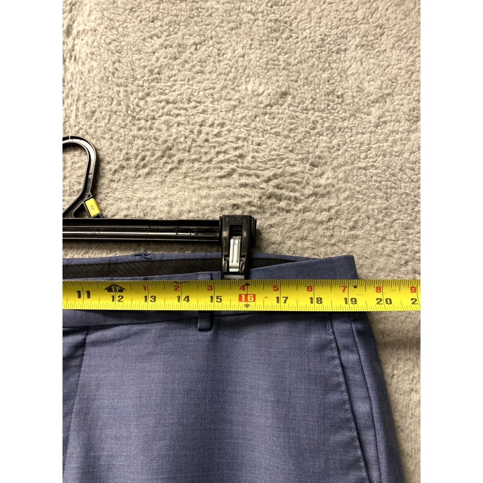 Nordstrom Nordstrom Dress Pants Mens 38x34 Blue 100% Wool Trim Fit Trousers /0848 Size US 38 / EU 54 - 3 Thumbnail