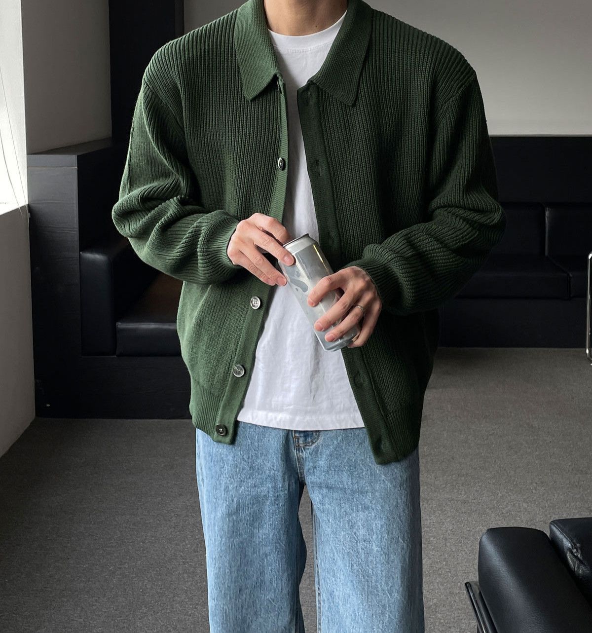 Japanese Brand Korean Fashion Knitted Coat Streetwear Casual Cardigan Size US M / EU 48-50 / 2 - 2 Thumbnail