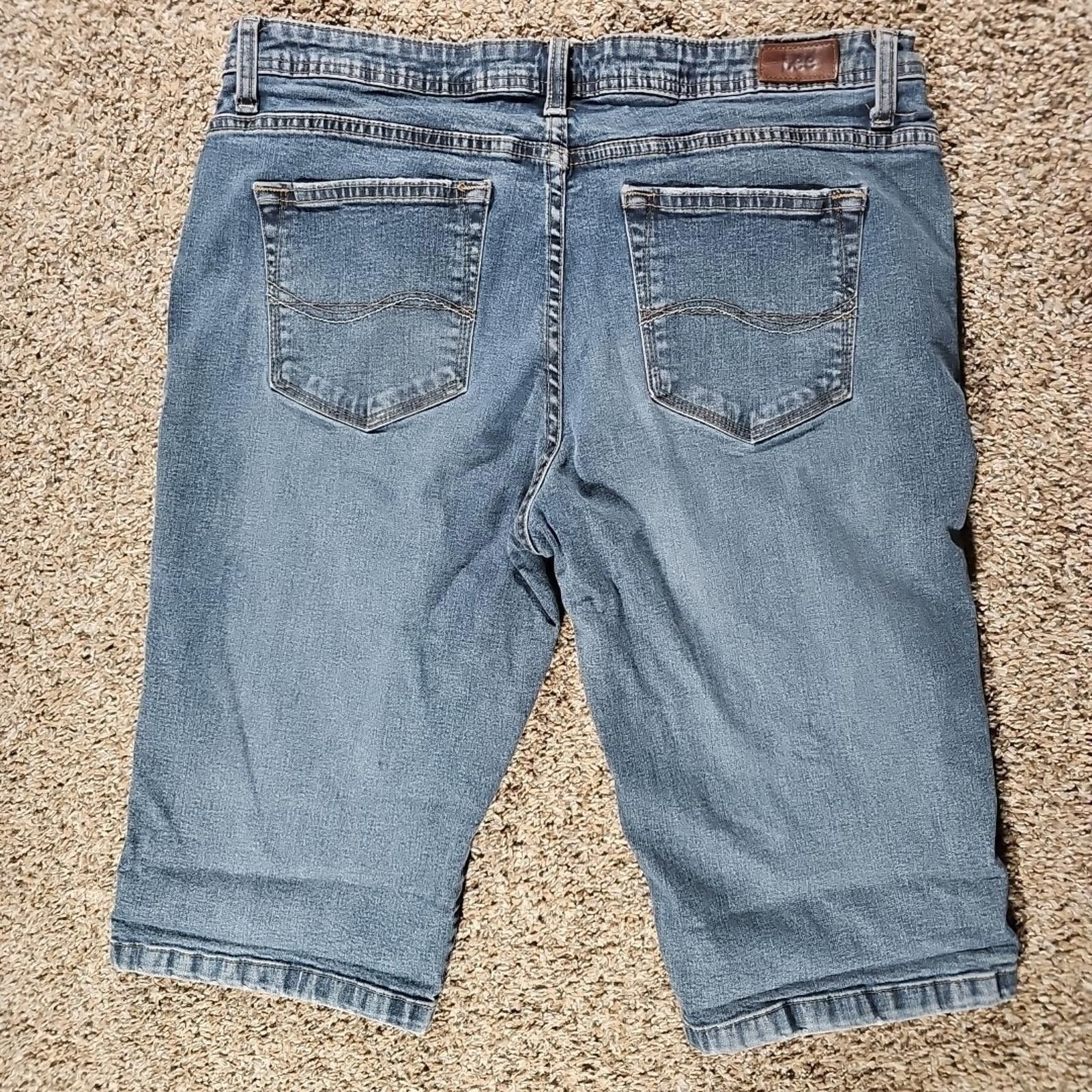 Lee Lee 16P Denim Lobg Shorts Capris Size 38" / US 16 / IT 52 - 5 Thumbnail