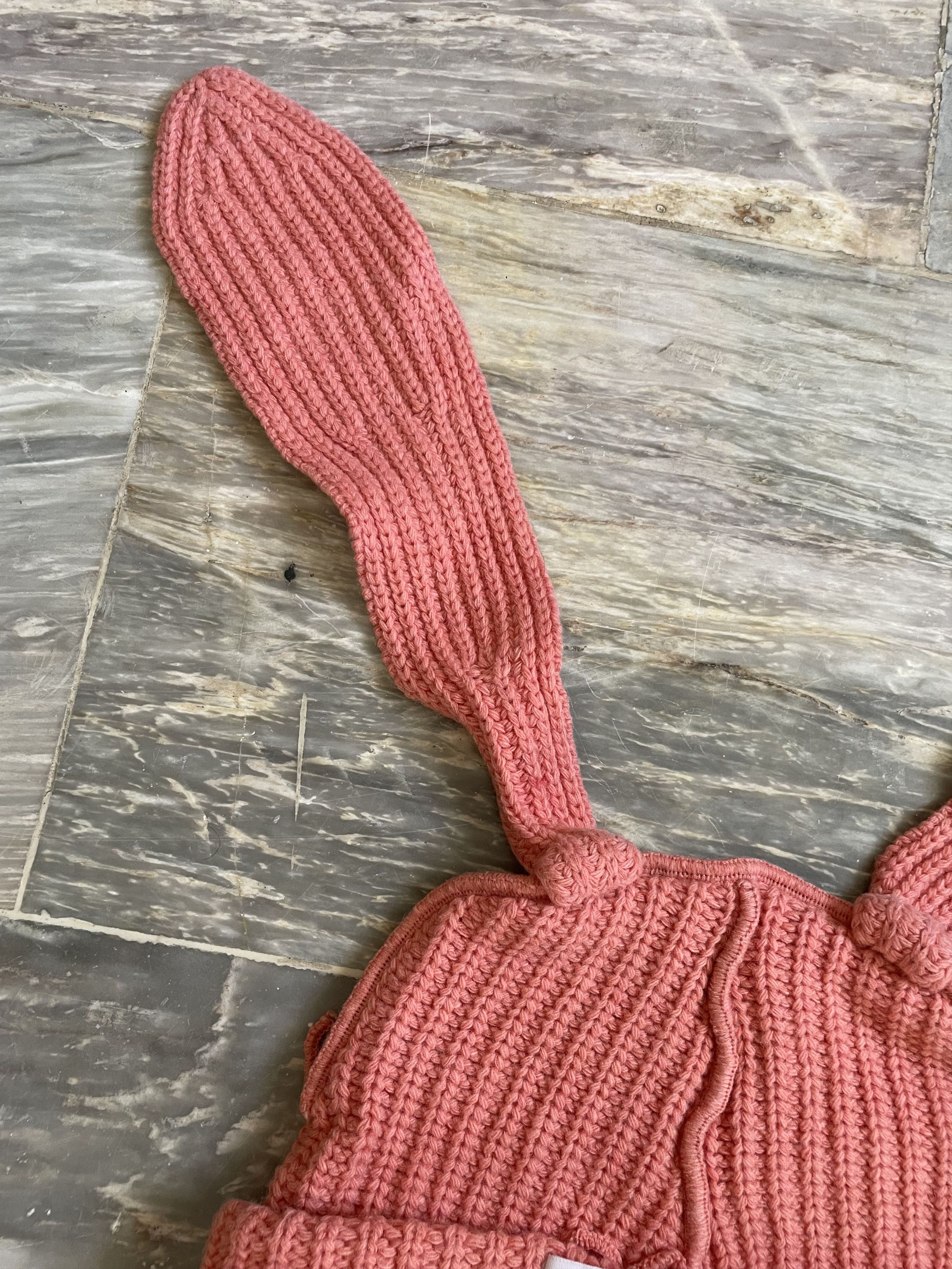 Charles Jeffrey LOVERBOY Charles Jefferey LOVERBOY Pink Bunny Beanie Size ONE SIZE - 4 Thumbnail