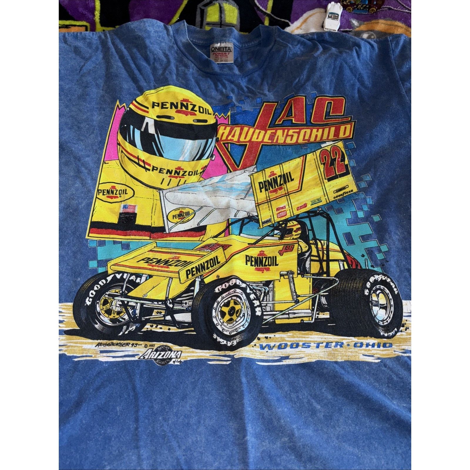 The Unbranded Brand Vtg 1993 Jac Haudenchild Mens 2XL Wild Child WoOutlaws shirt Size US XXL / EU 58 / 5 - 3 Thumbnail