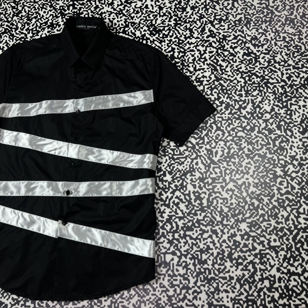 Frankie Morello Vintage Y2K Frankie Morello Striped Jail Style Luxury Shirt Size US L / EU 52-54 / 3 - 6 Thumbnail