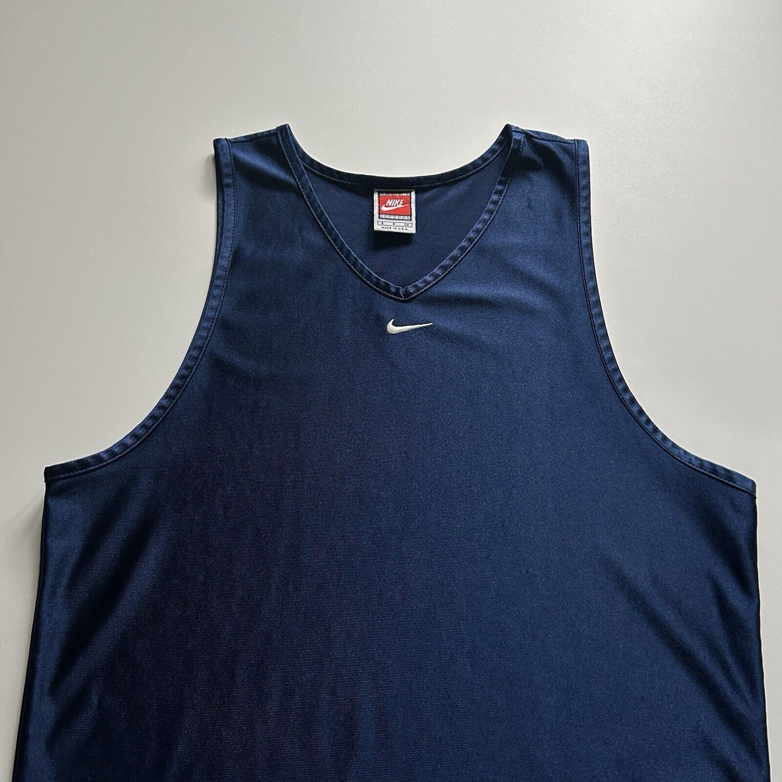 Nike Vintage 90s Nike Center Swoosh Jersey Tank Top Shirt Small Size US S / EU 44-46 / 1 - 2 Thumbnail