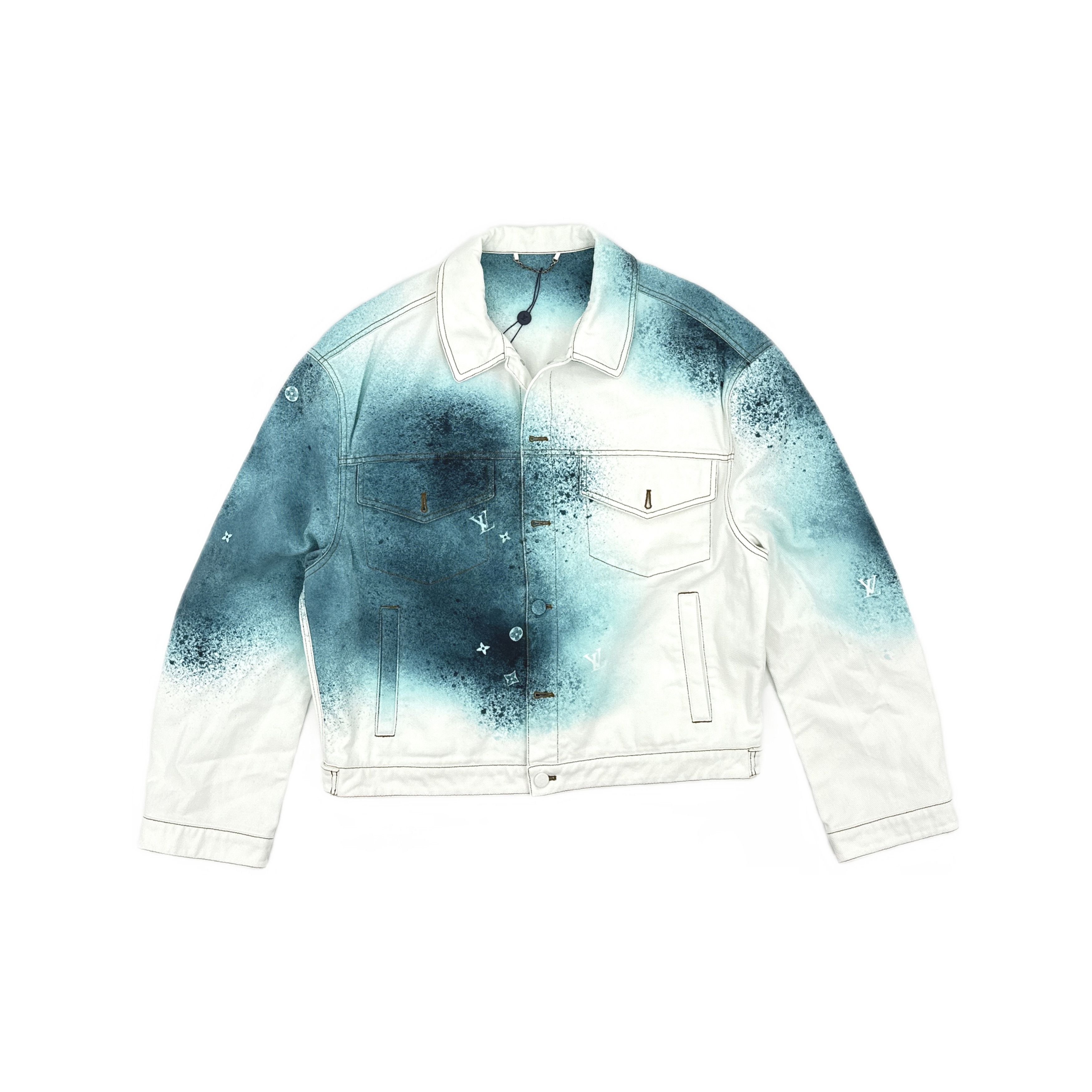 Louis Vuitton Louis Vuitton Spray Effect Denim Jacket Size 52 Size US L / EU 52-54 / 3 - 1 Thumbnail