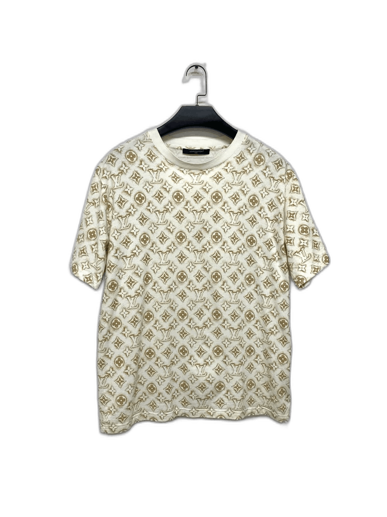Beige Louis Vuitton Short Sleeve Shirt XL