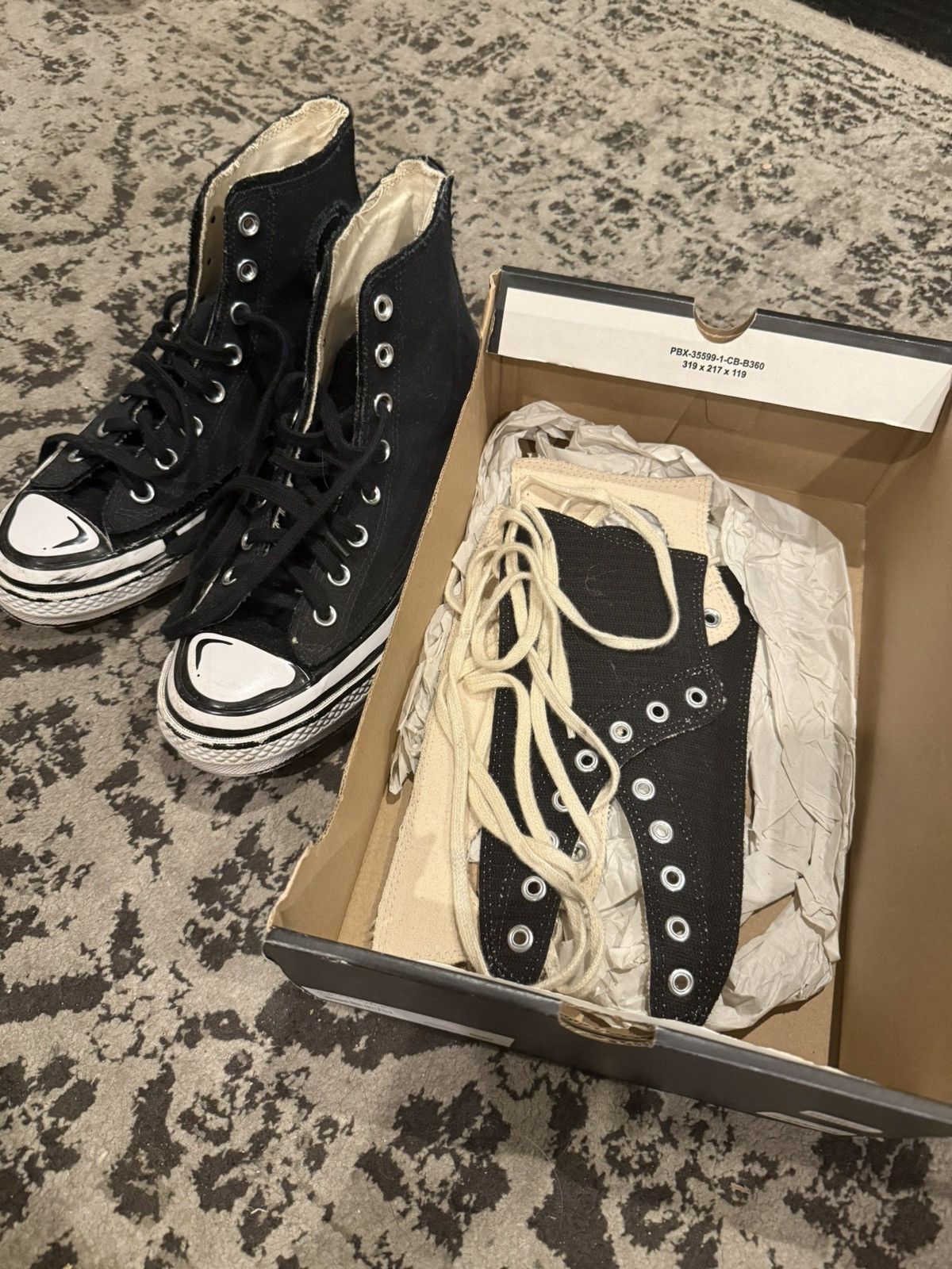 Converse Converse x Joshua Vides Velcro Hi Tops Size US 8.5 / EU 41-42 - 5 Thumbnail