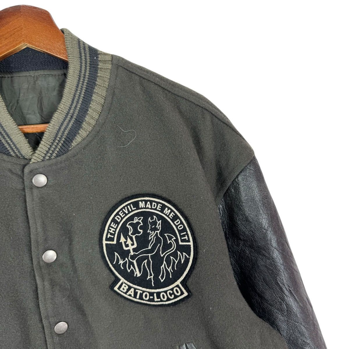 Vintage VINTAGE BATO LOCO STREETWEAR VARSITY WOOL LEATHER JACKET Size US M / EU 48-50 / 2 - 5 Thumbnail