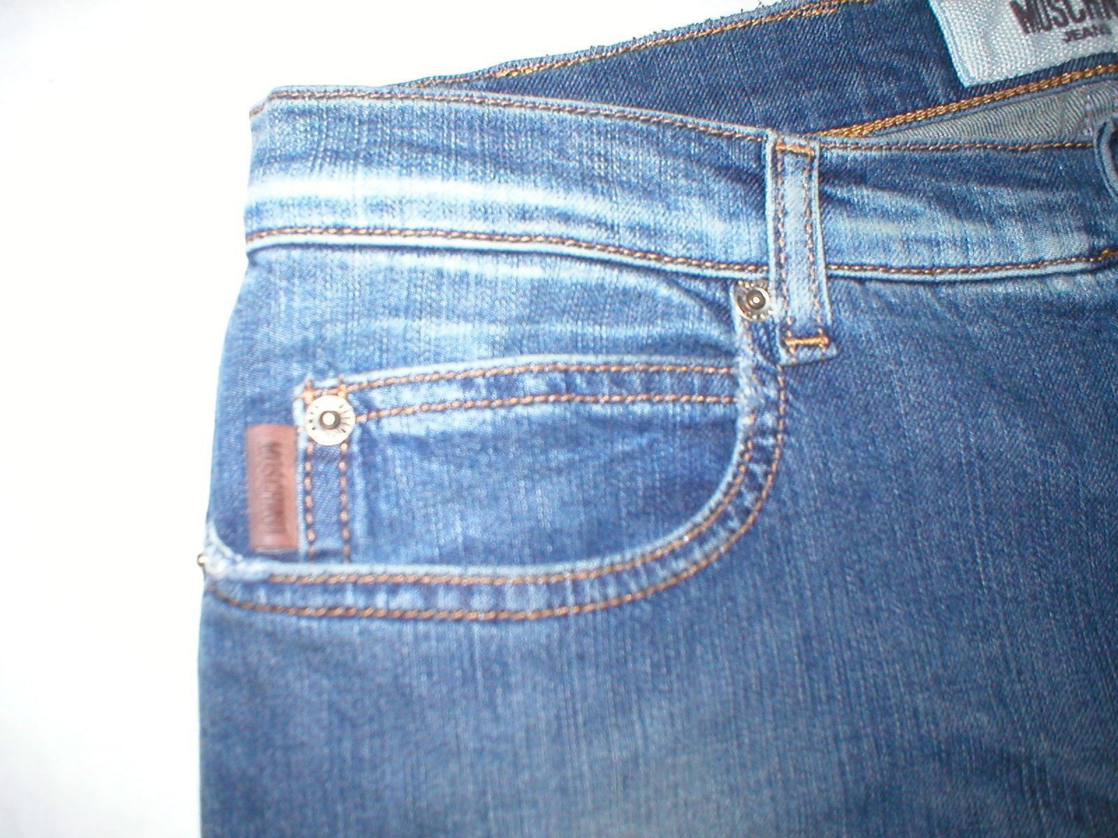 Moschino New Womens 30 Designer Moschino Blue Jeans Distressed Tall Size 30" / US 8 / IT 44 - 5 Thumbnail