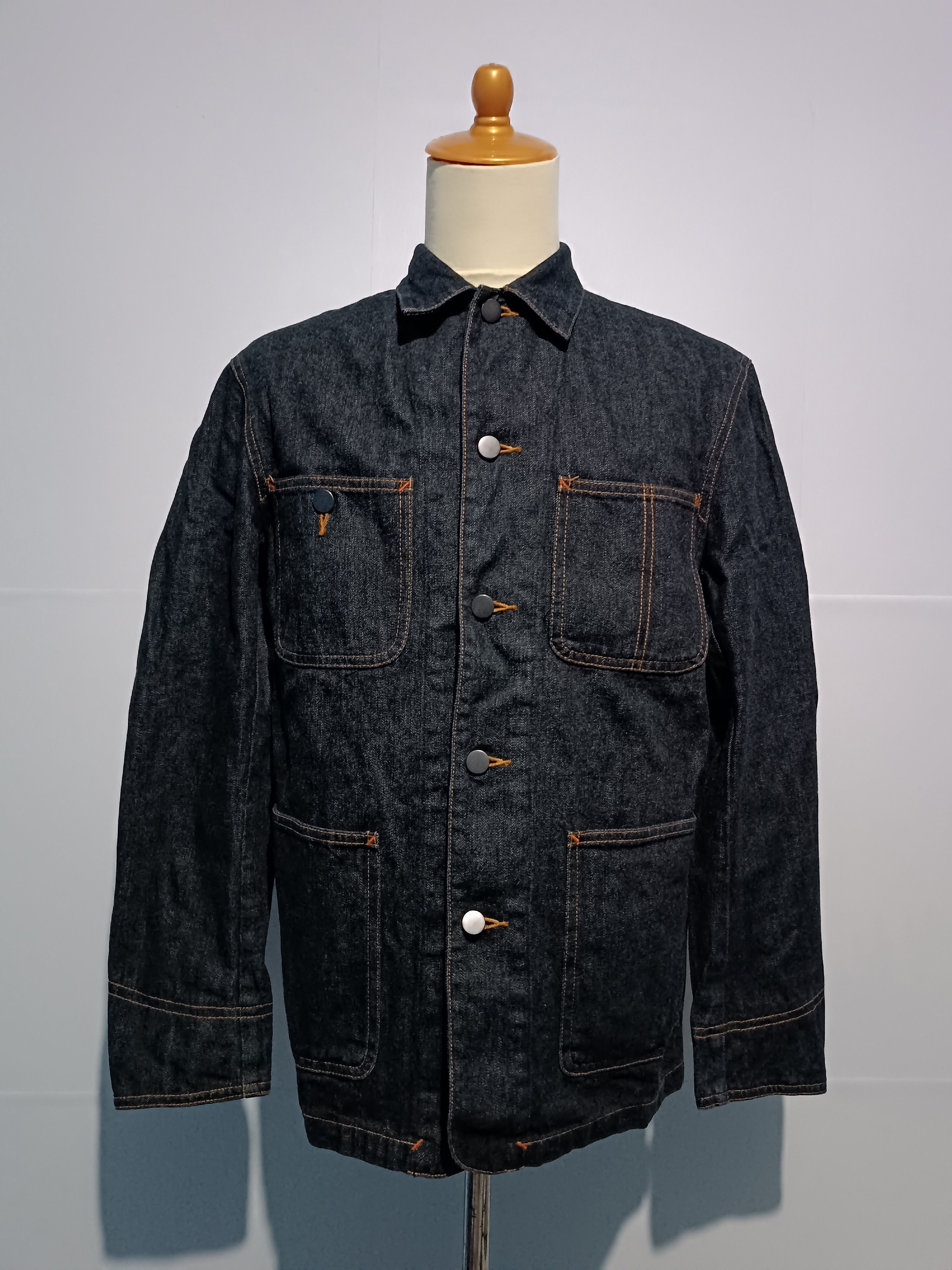 Michel Klein Michel Klien Homme Work Jacket Raw Denim Size US L / EU 52-54 / 3 - 1 Thumbnail