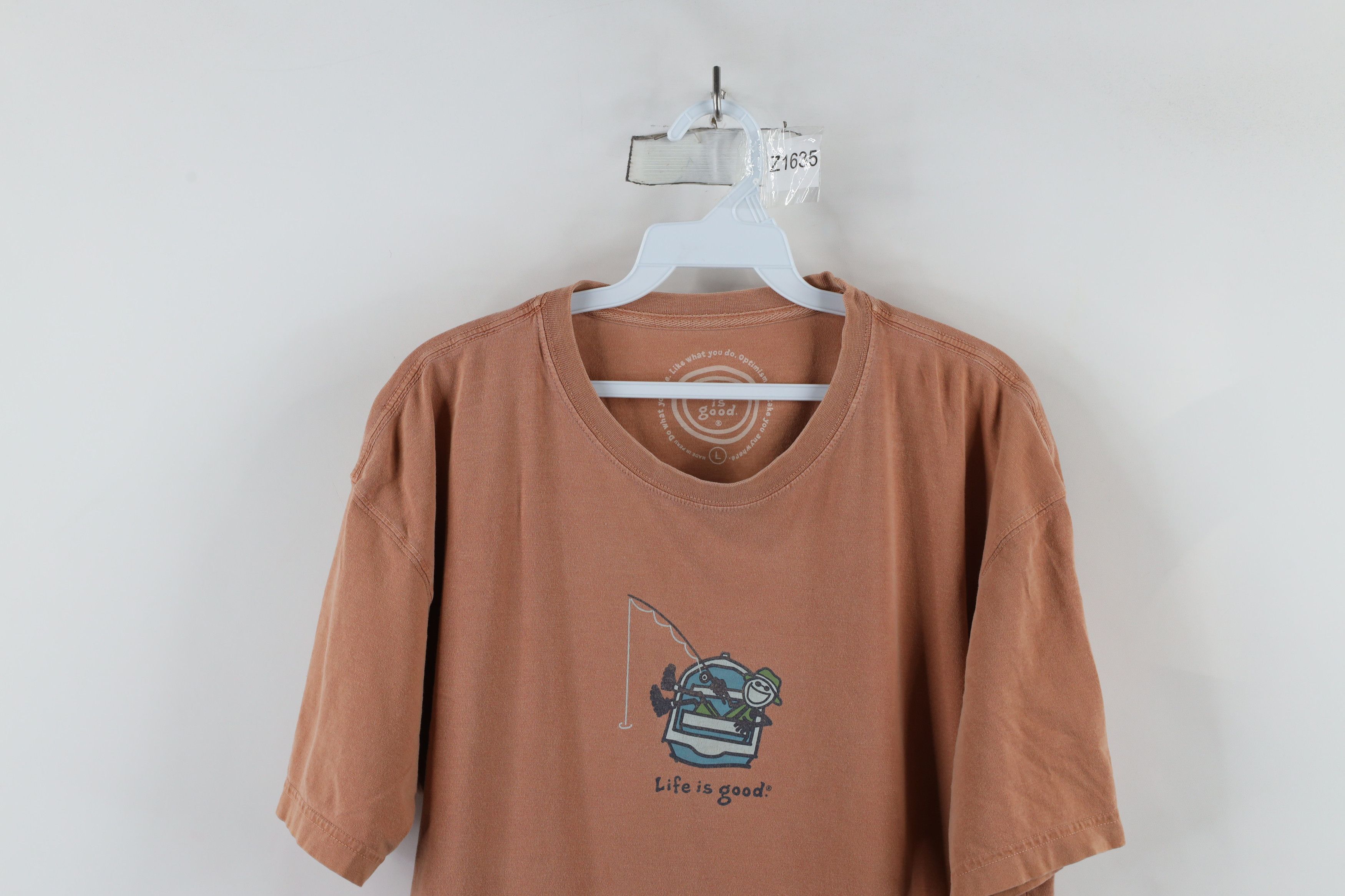 Life is Good × Vintage Life Is Good Spell Fishing Fish Short Sleeve T-Shirt Orange Size US L / EU 52-54 / 3 - 2 Thumbnail