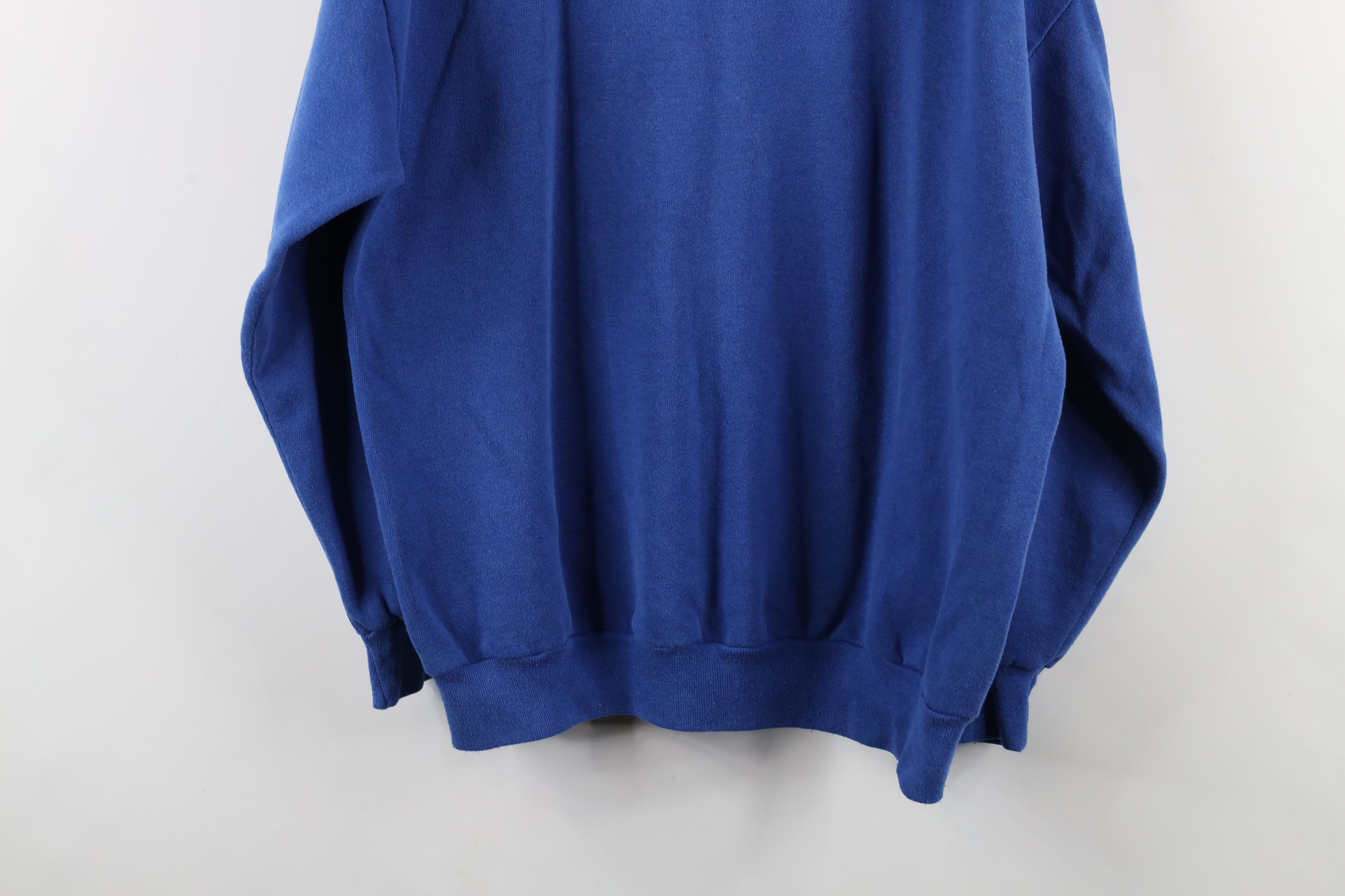 Vintage Vintage 90s Streetwear Crewneck Sweatshirt Royal Blue USA Size US XL / EU 56 / 4 - 16 Thumbnail