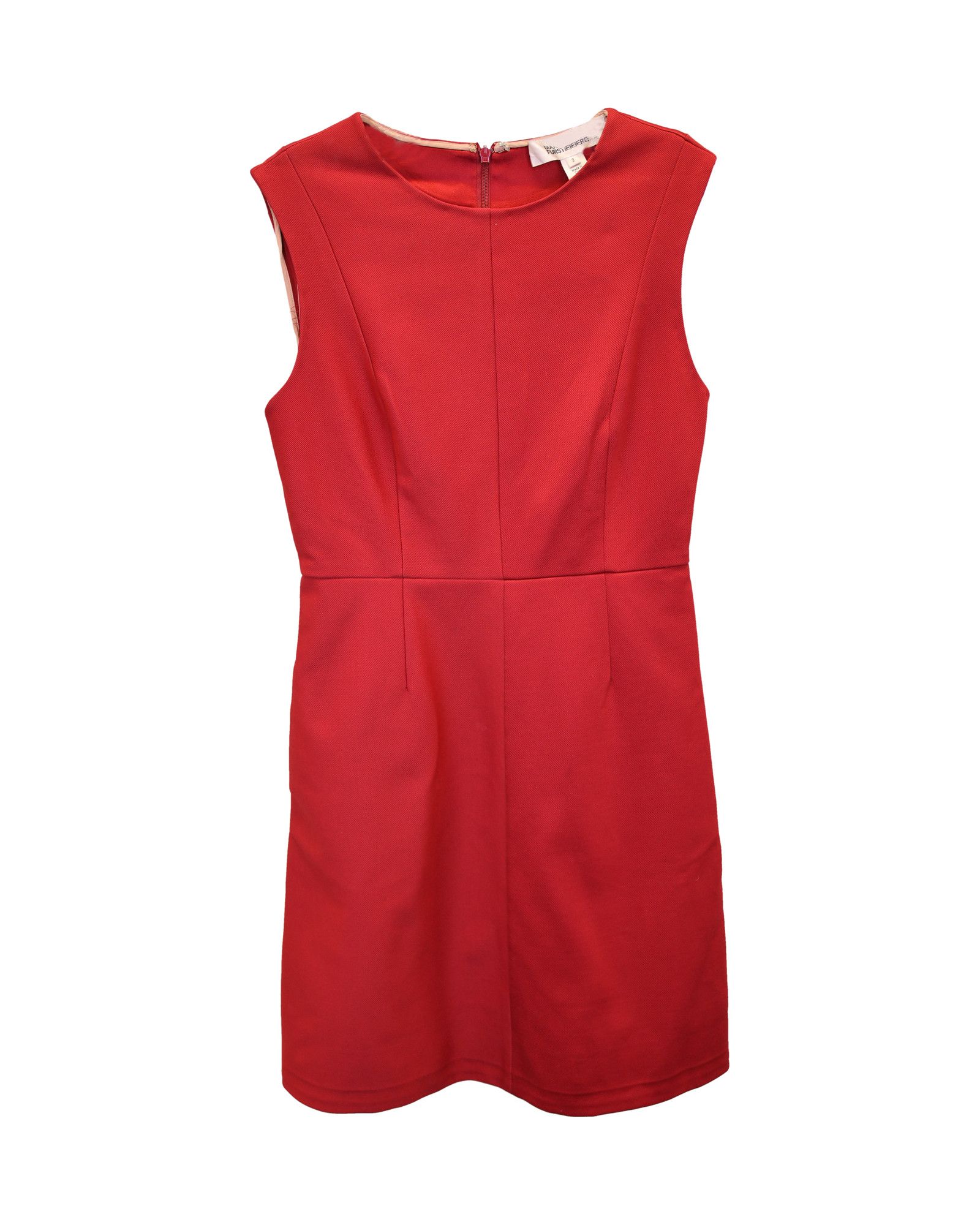 Diane von Furstenberg Diane Von Furstenberg Carpreena Ponte Mini Dress in Red Visc Size XS / US 0-2 / IT 36-38 - 1 Thumbnail