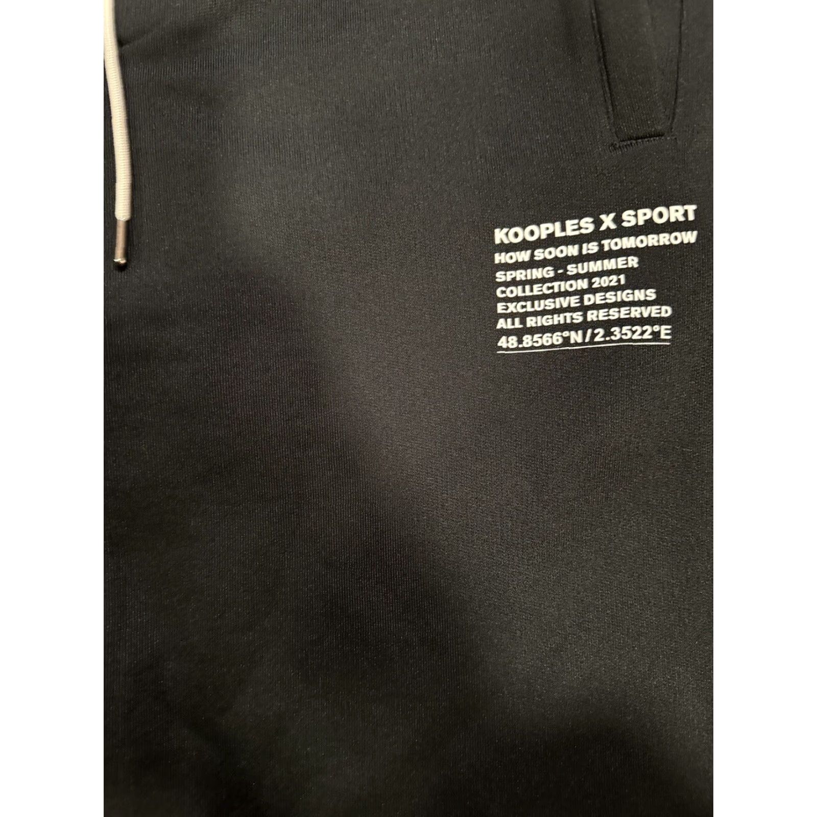 The Kooples THE KOOPLES x SPORT SLIM FIT SWEATPANTS/JOGGERS L TECH FABRIC XL BLACK Men Pants Jogger Slim Brew Size US 36 / EU 52 - 5 Thumbnail