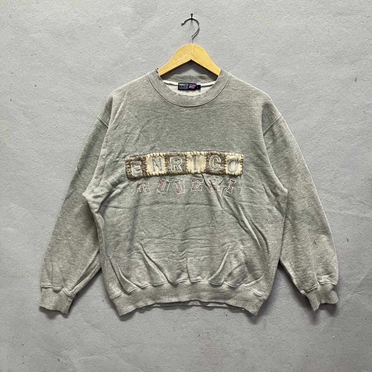 Enrico Coveri Vintage Enrico Coveri Jeans Sweatshirt – Grey Size US L / EU 52-54 / 3 - 1 Thumbnail