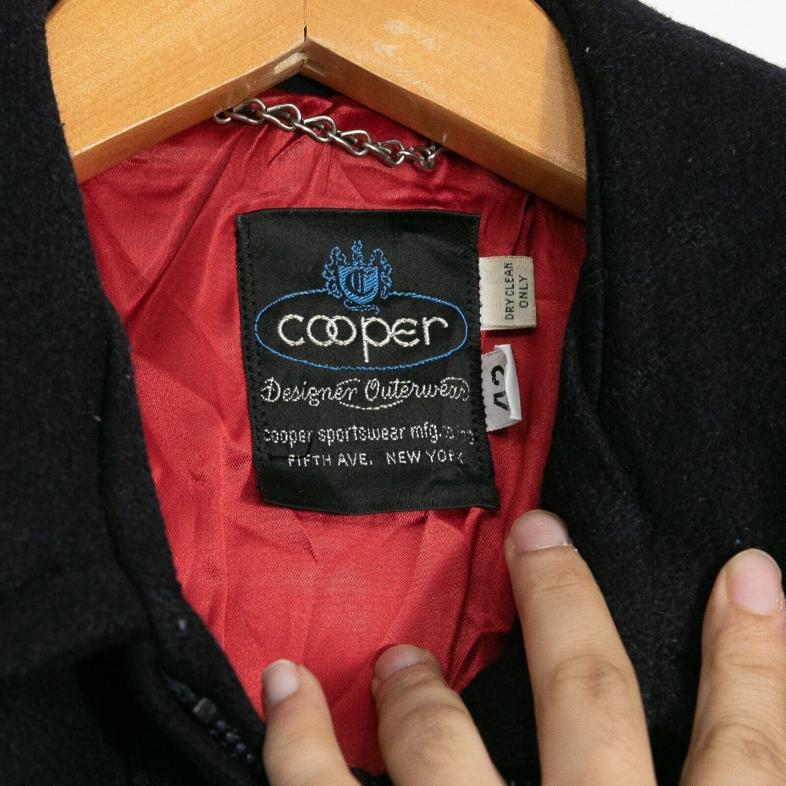 Cooper Vintage 70s Cooper Wool Zip Up Jacket - Mens 42 Regular Size US L / EU 52-54 / 3 - 4 Thumbnail