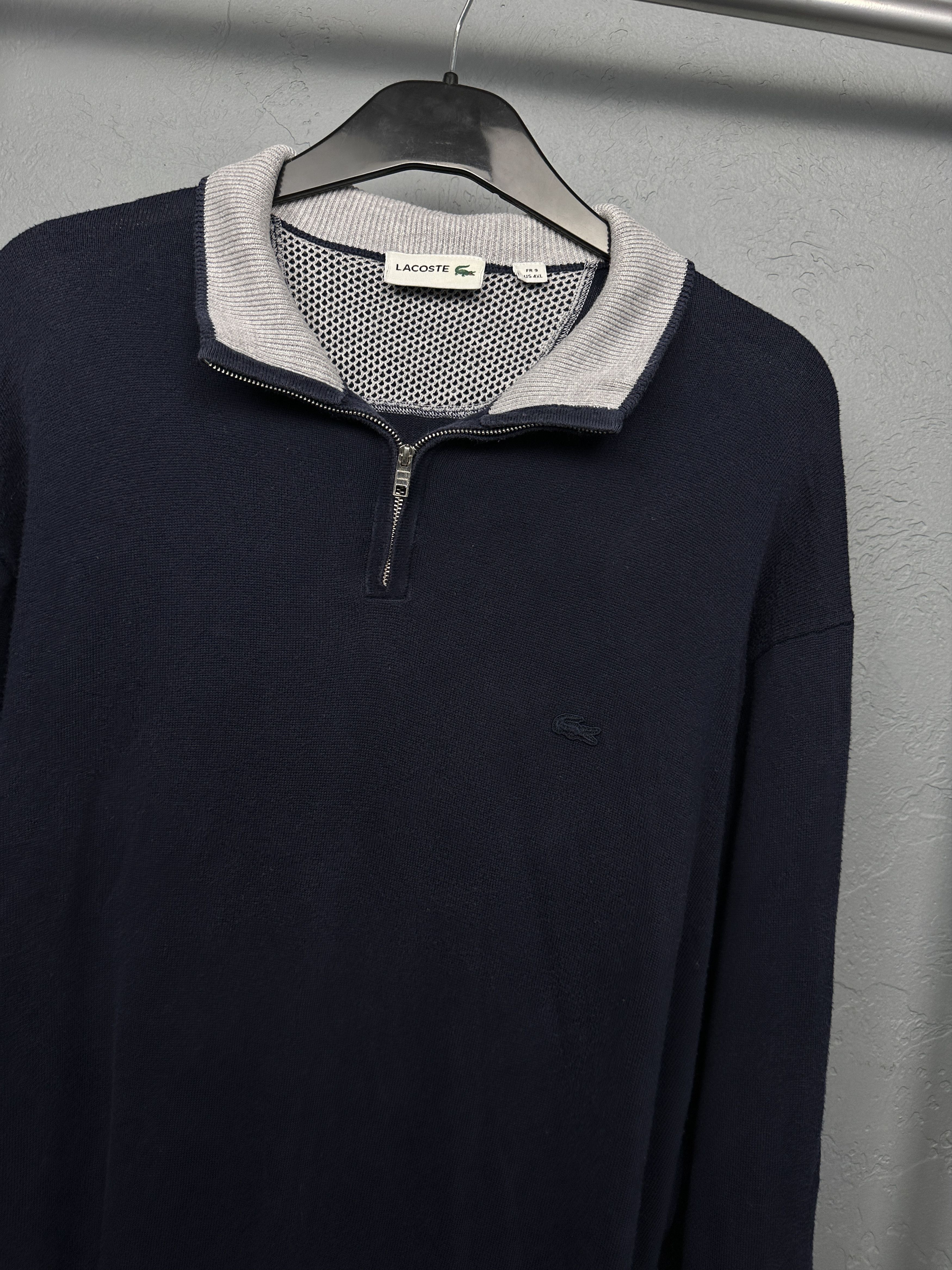 Lacoste Lacoste Mens 1\4 Zip Knit Sweater Size 4XL Size US XXL / EU 58 / 5 - 2 Thumbnail