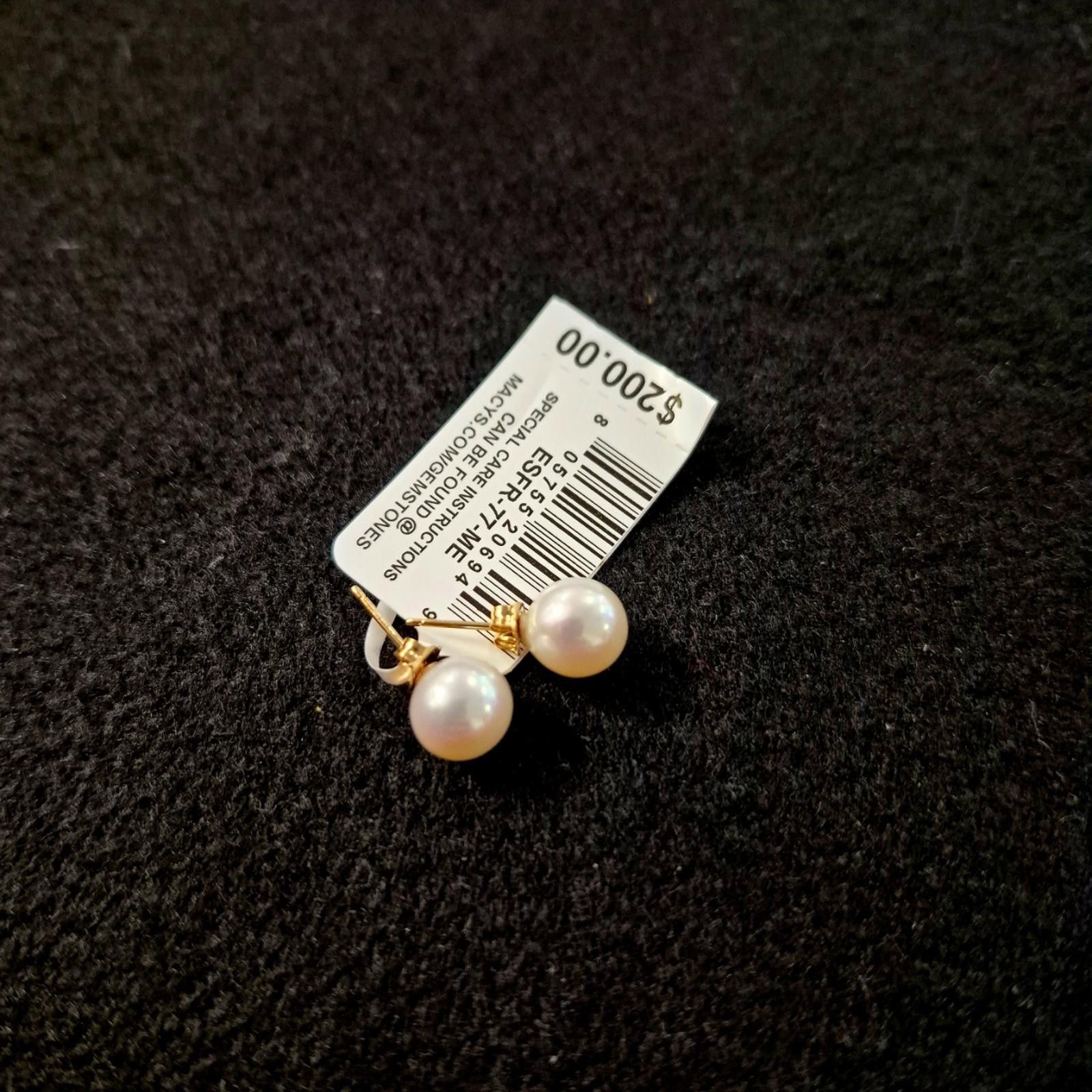 Other Belle de Mer Freshwater Pearl Stud Earrings in 14k Gold 7mm Size ONE SIZE - 2 Thumbnail