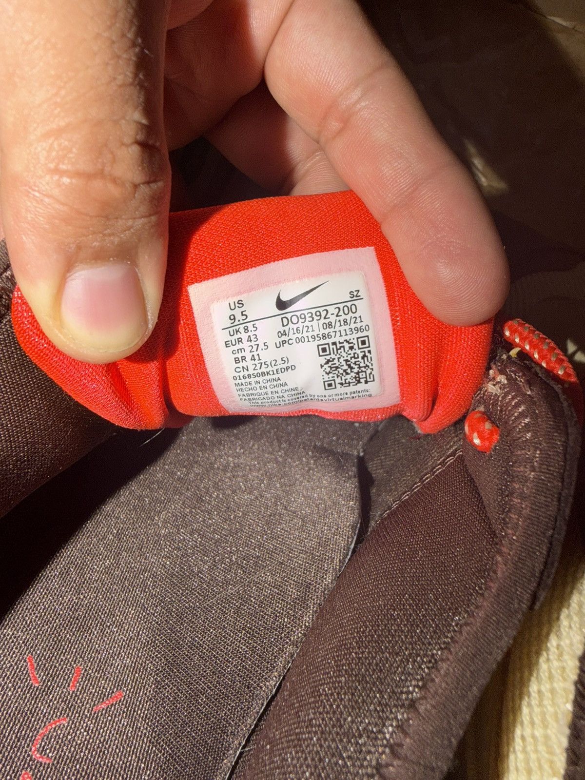 Nike × Travis Scott Nike Air Max 1 Size US 9.5 / EU 42-43 - 5 Thumbnail