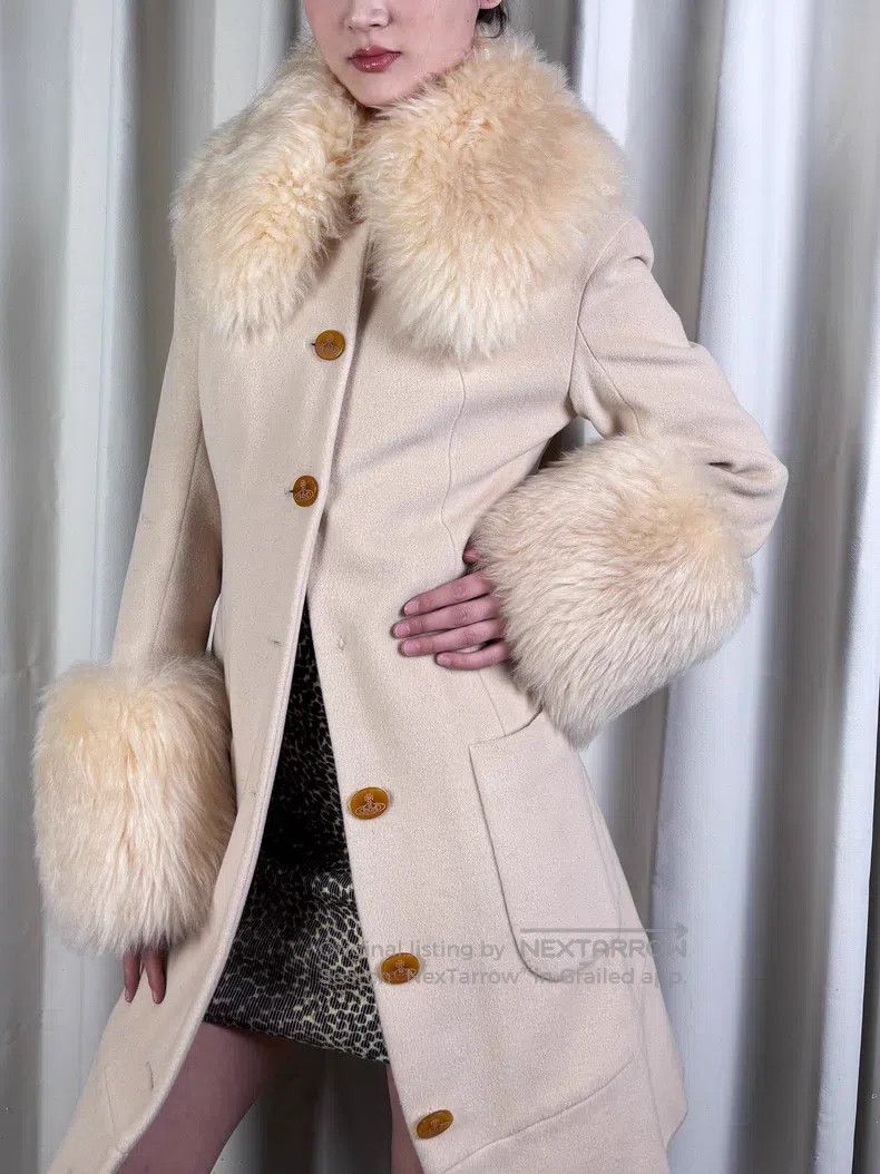 Vivienne Westwood Vivienne Westwood 90s rare fur collar wool coat Size M / US 6-8 / IT 42-44 - 4 Thumbnail