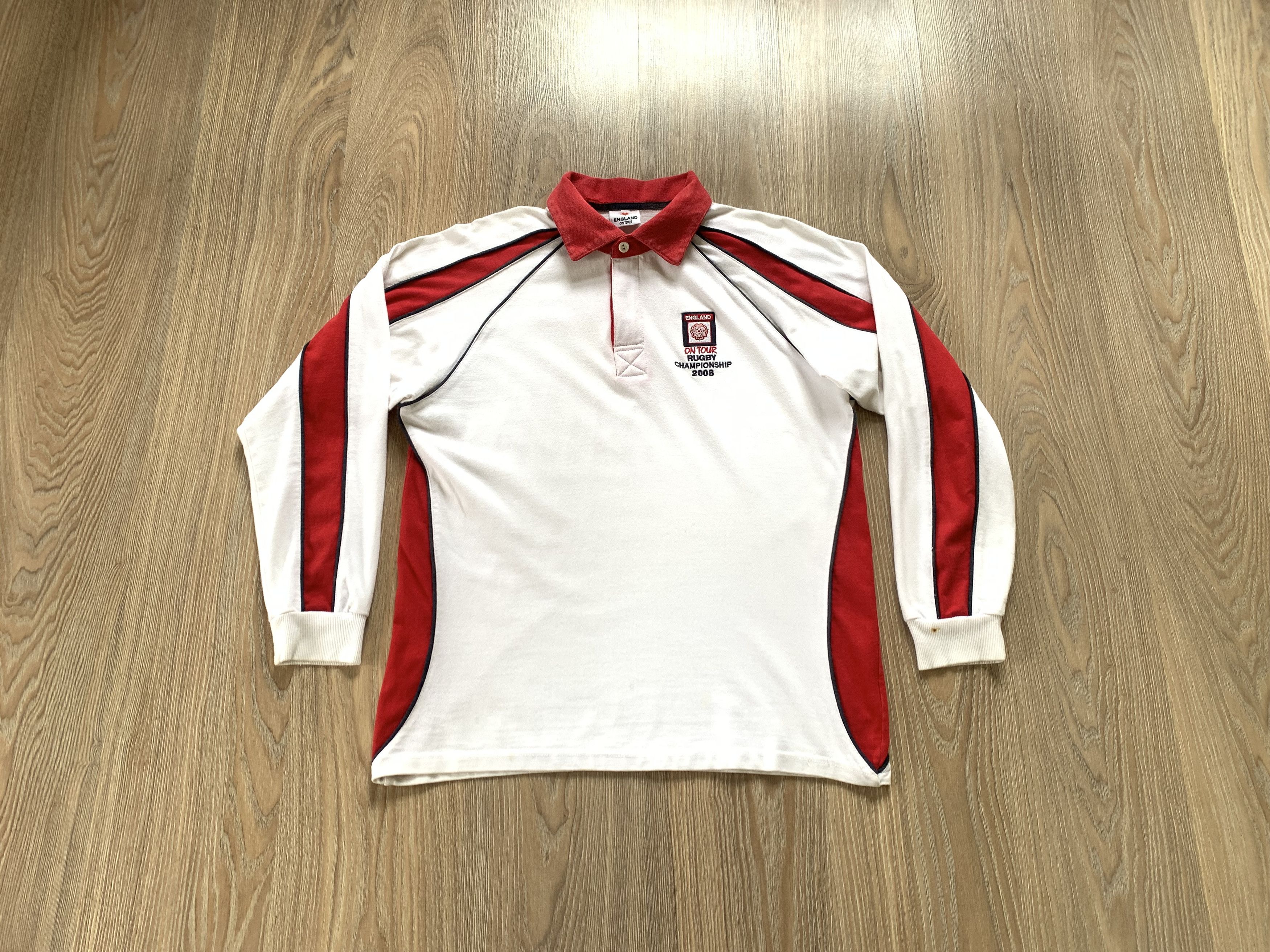 Vintage England Rugby Chamionship 2008 Cotton Longsleeve Polo Size US L / EU 52-54 / 3 - 1 Thumbnail