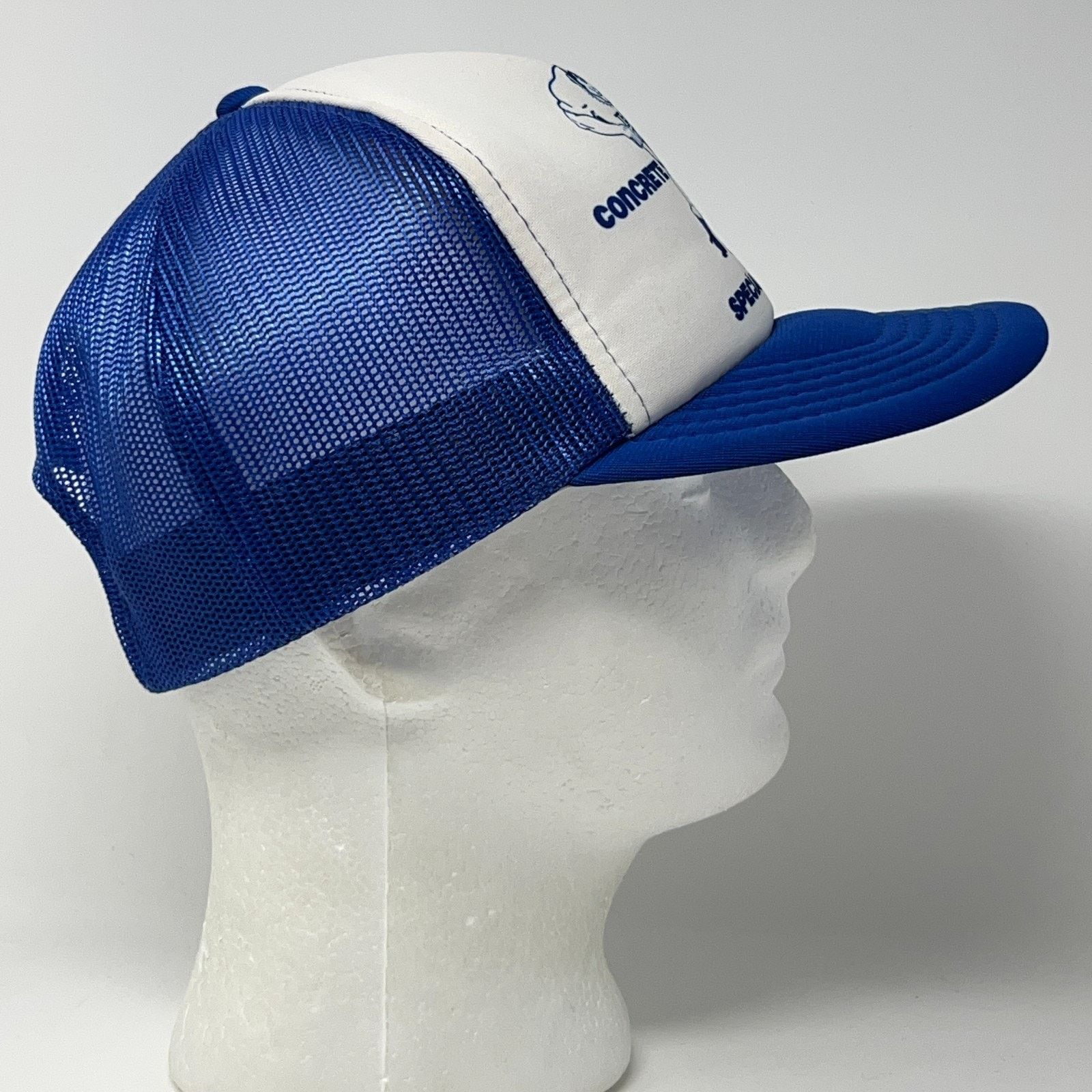 Vintage Vintage 80s Concrete Breaking Trucker Hat Baseball Cap Blue Size ONE SIZE - 9 Thumbnail
