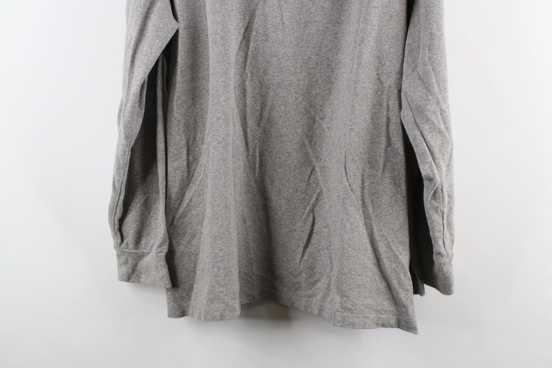 Ralph Lauren × Vintage Vintage Ralph Lauren Long Sleeve Polo Shirt Heather Gray Size US XL / EU 56 / 4 - 8 Thumbnail