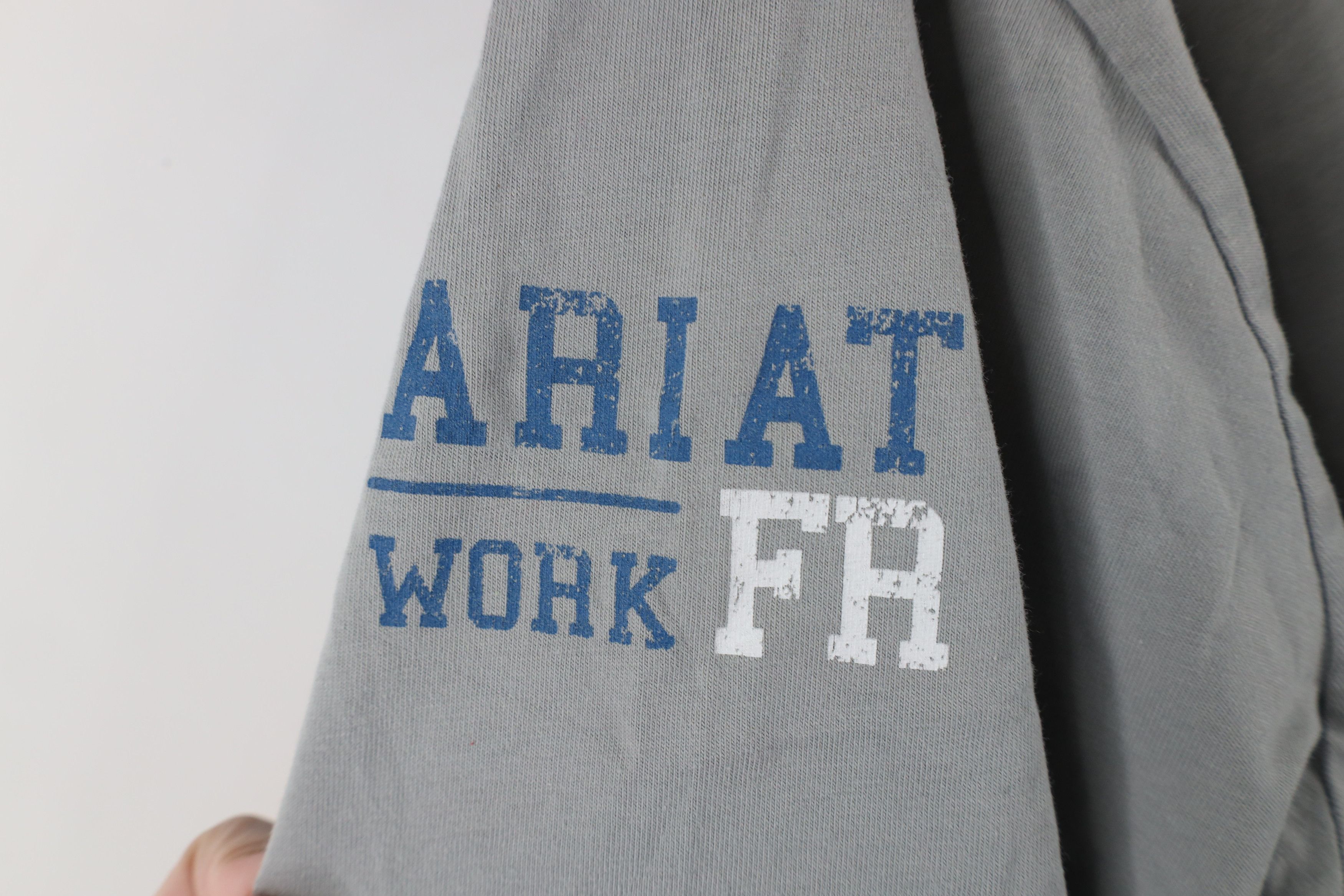 Ariat × Vintage Ariat Spell Fire Flame Resistant Long Sleeve T-Shirt Gray Size US XXL / EU 58 / 5 - 6 Thumbnail