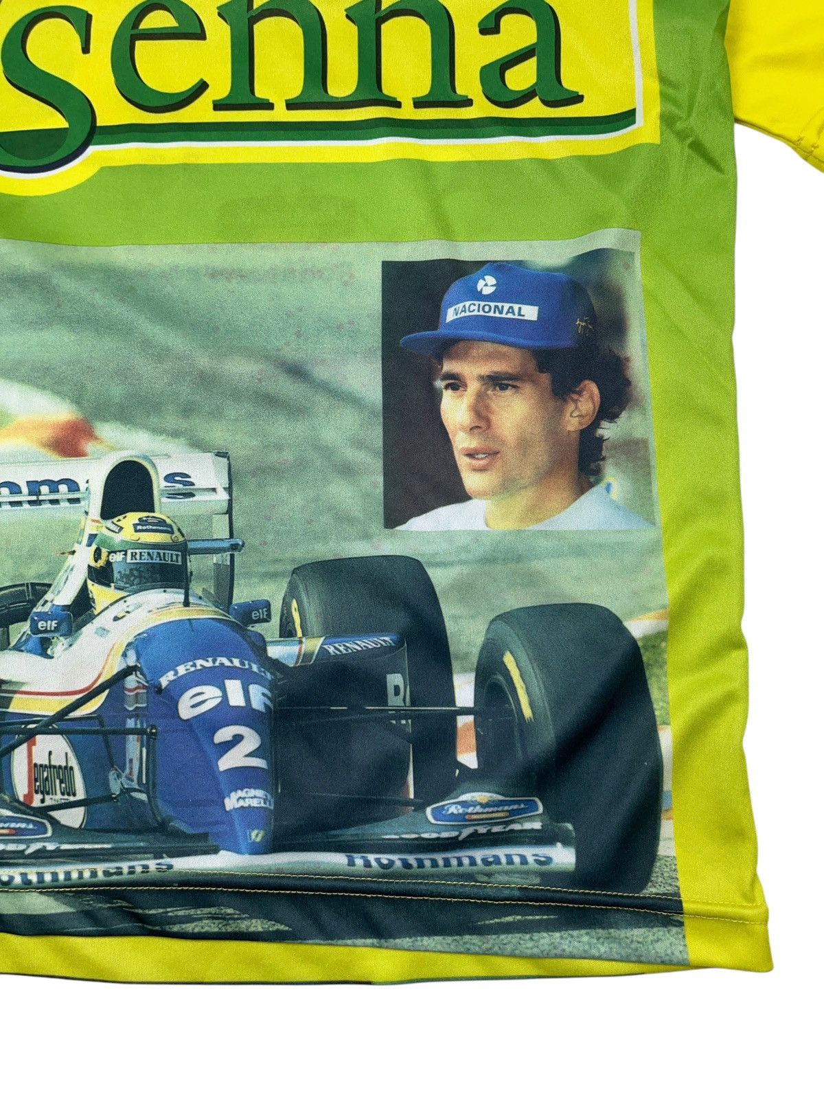 Formula 1 × Vintage Vintage Ayrton Senna All Over Print Polo Jersey Shirt Size US XL / EU 56 / 4 - 3 Thumbnail