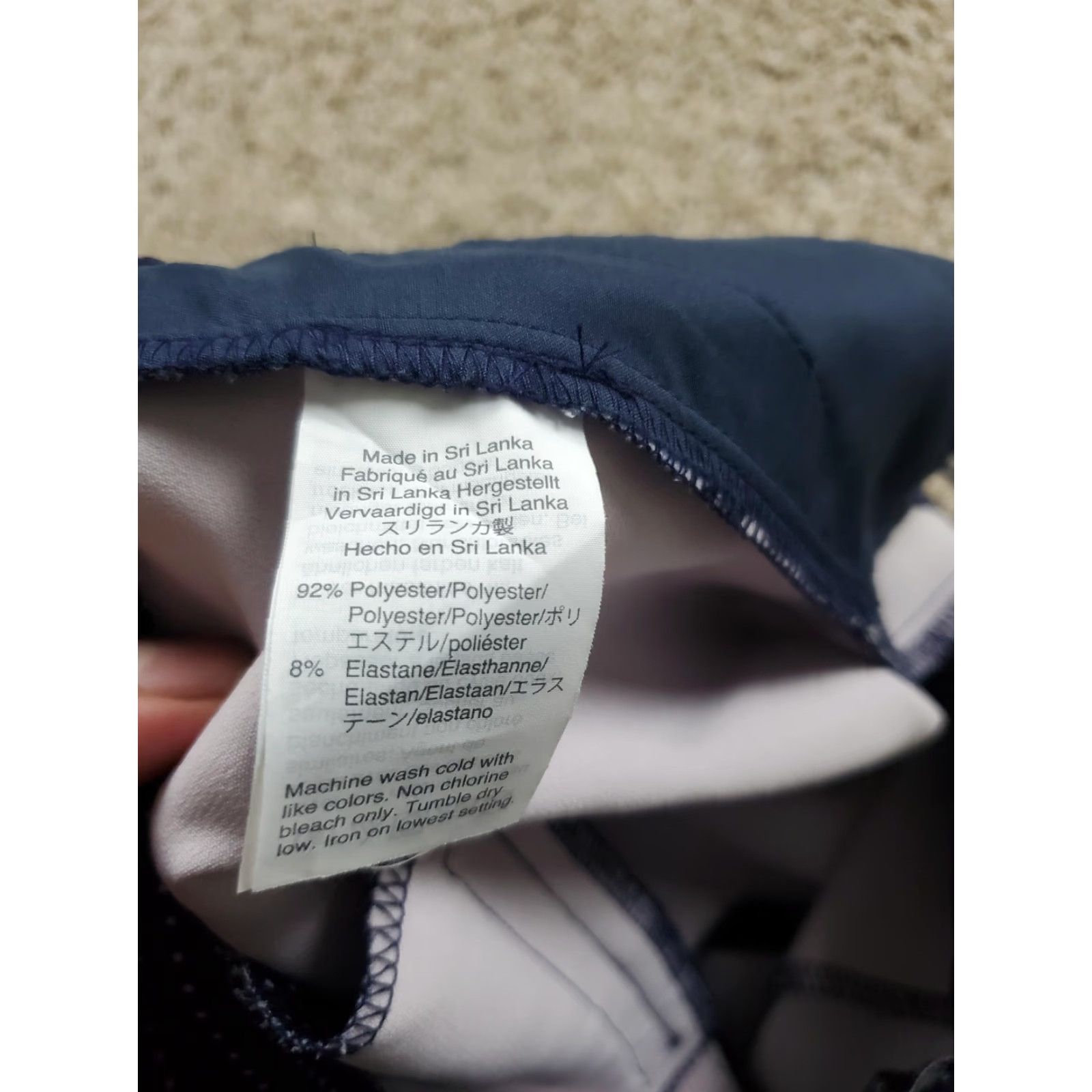 J.Crew J.Crew Mercantile Pants Womens 14 Navy Blue Polka Dot Stretch Slim Fit Pants Size 36" / US 14 / IT 50 - 4 Thumbnail