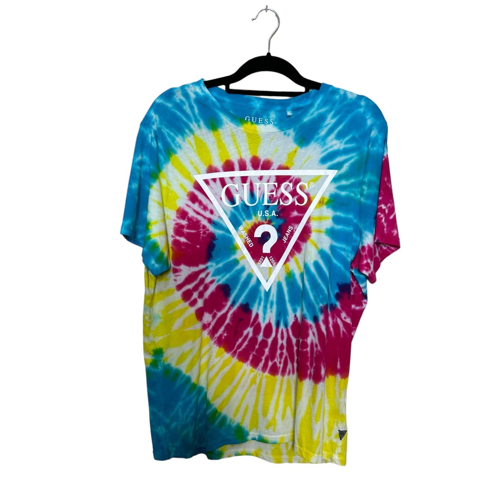 Guess Guess multicolor vibrant tie dye short sleeves t size Large Size L / US 10 / IT 46 - 1 Thumbnail