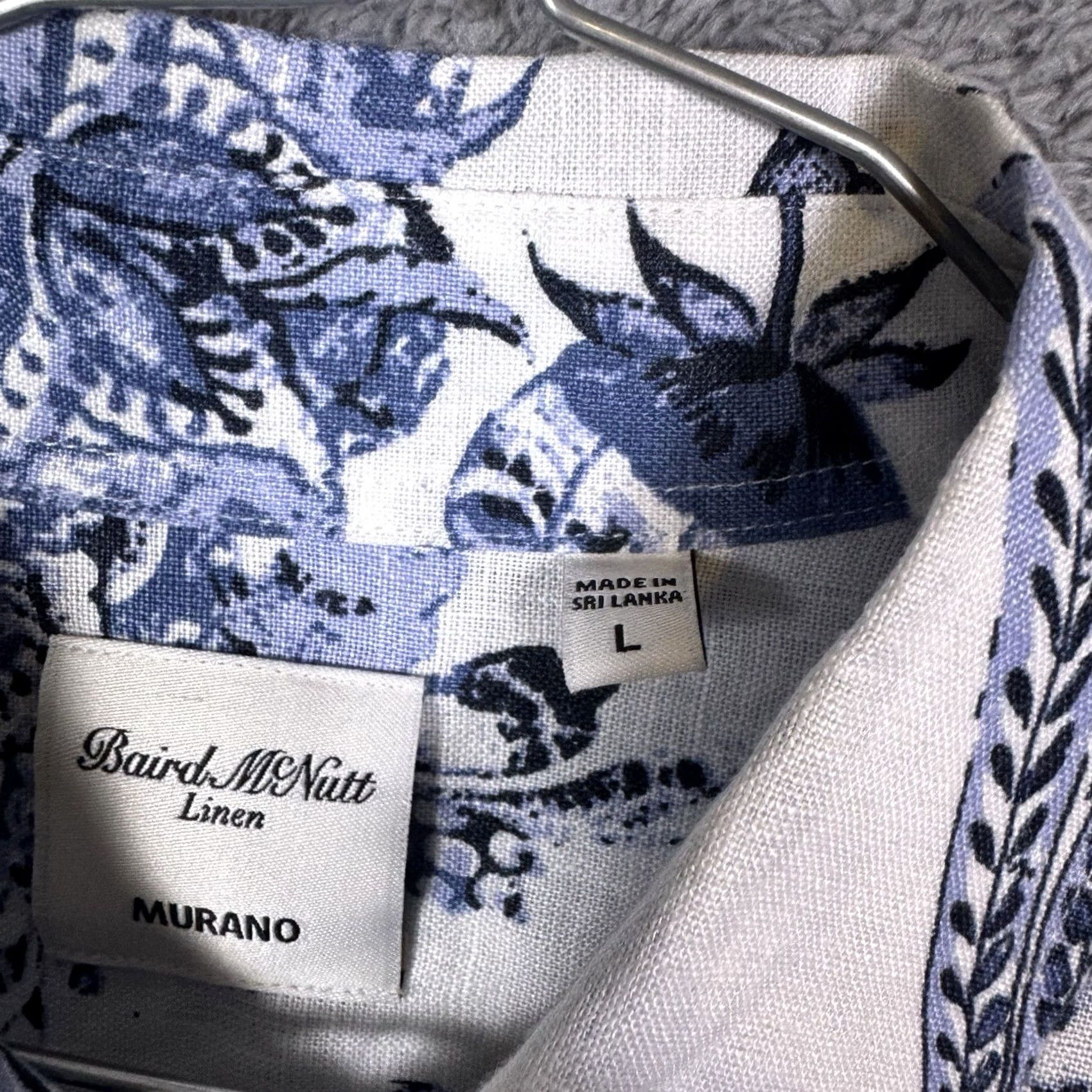 Murano Murano Baird McNutt Linen Shirt Mens L Paisley Floral Button-Up Size US L / EU 52-54 / 3 - 6 Thumbnail