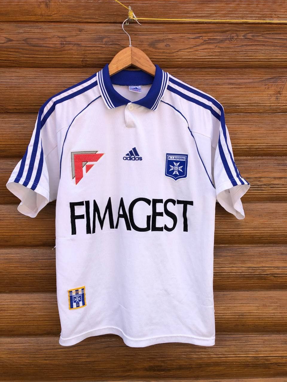 Adidas VINTAGE AJ.AUXERRE HOME FOOTBALL SHIRT SOCCER JERSEY ADIDAS Size US S / EU 44-46 / 1 - 1 Thumbnail