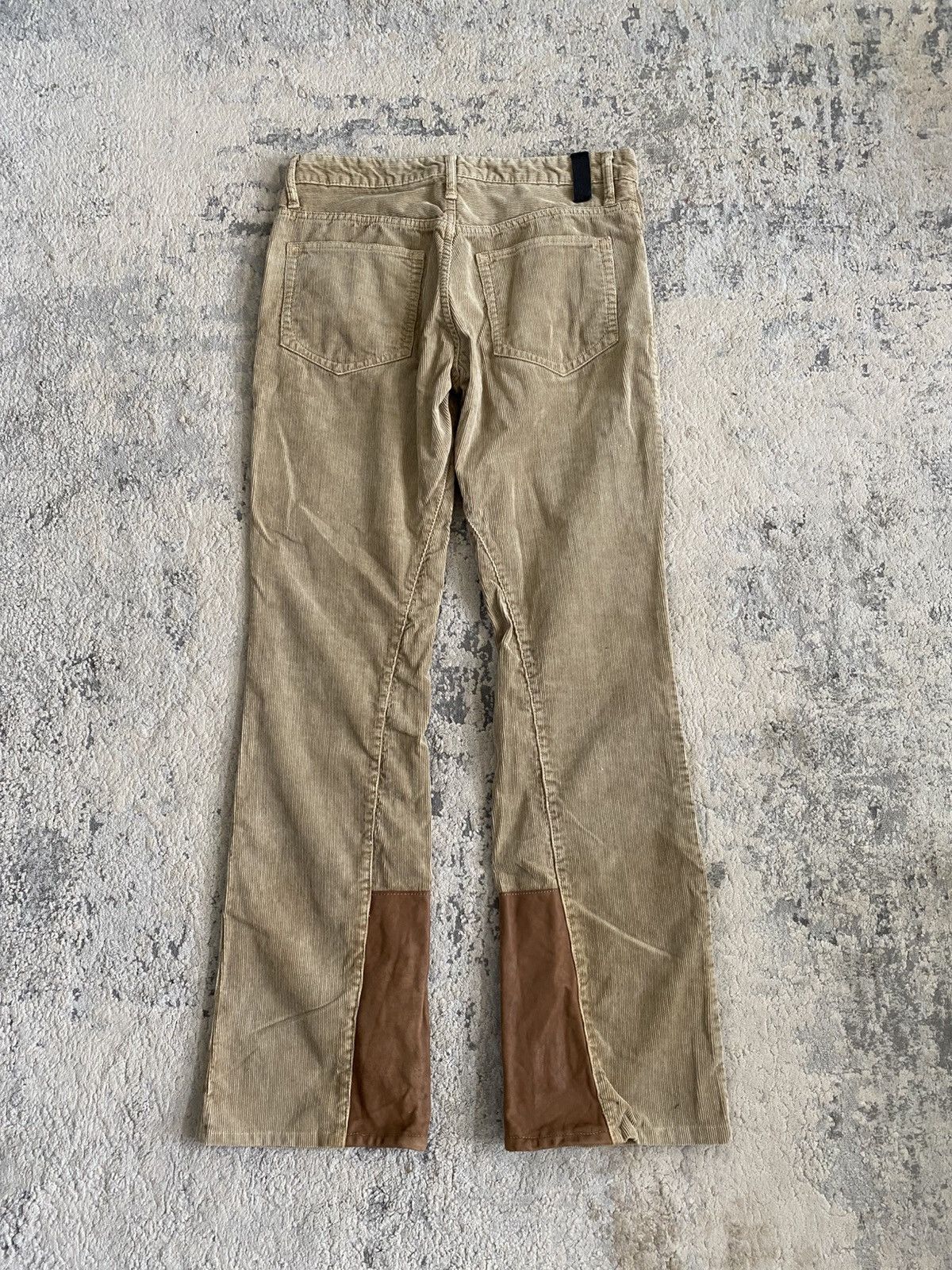 Isamu Katayama Backlash Backlash - Corduroy Leather Hem Bootcut Jeans Size US 31 - 4 Thumbnail