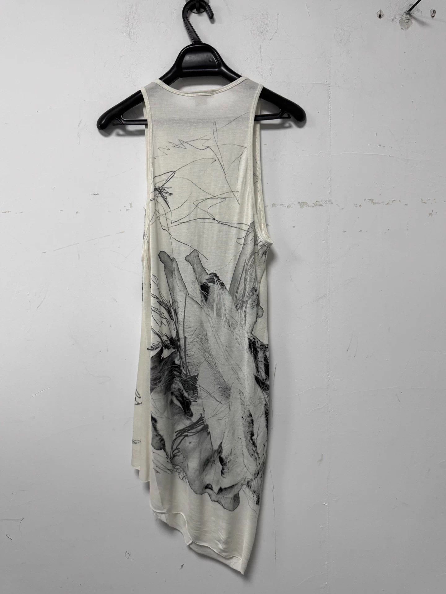 Helmut Lang HELmut LANG x LIBERTY M sleeveless ink print linen front short back long Size M / US 6-8 / IT 42-44 - 2 Thumbnail