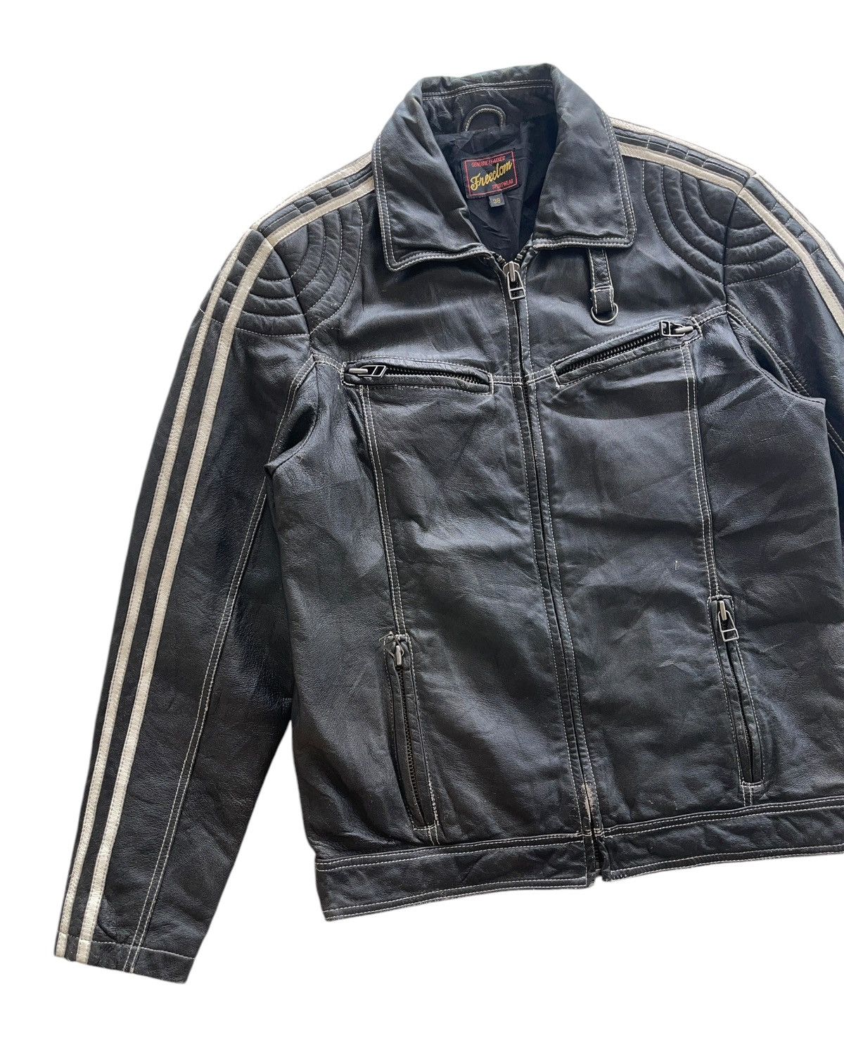 Vintage Freedom Leather Bikers Jacket Size US M / EU 48-50 / 2 - 7 Thumbnail