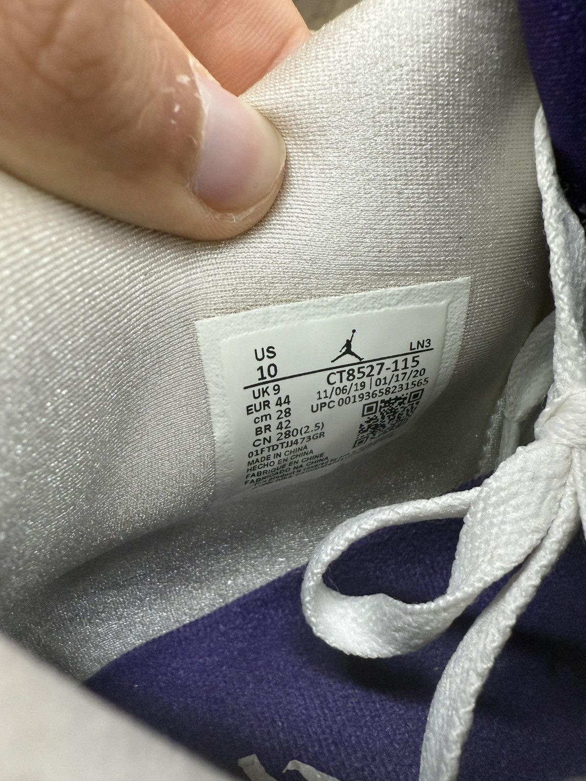 Jordan Brand Jordan 4 Retro Metallic Purple Size US 10 / EU 43 - 6 Thumbnail