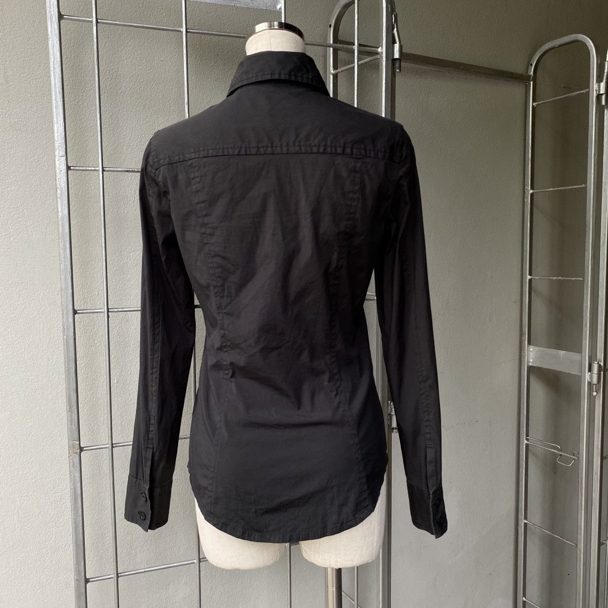 Courreges Courreges Black Fitted Elegant Collar Shirt Size XS / US 0-2 / IT 36-38 - 18 Thumbnail