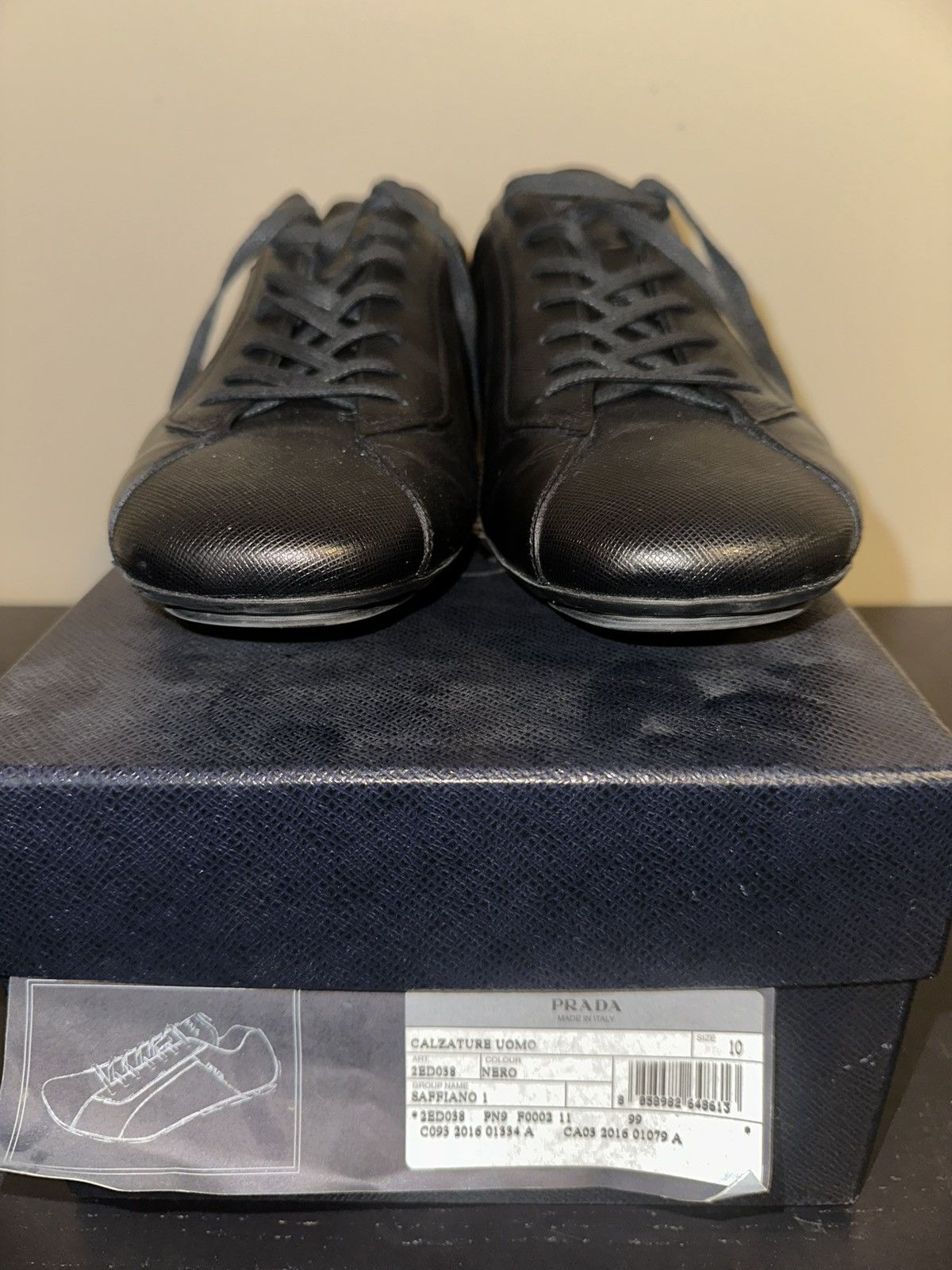 Prada Men’s Prada Calzature Uomo Black Size 10 Size US 10 / EU 43 - 2 Thumbnail