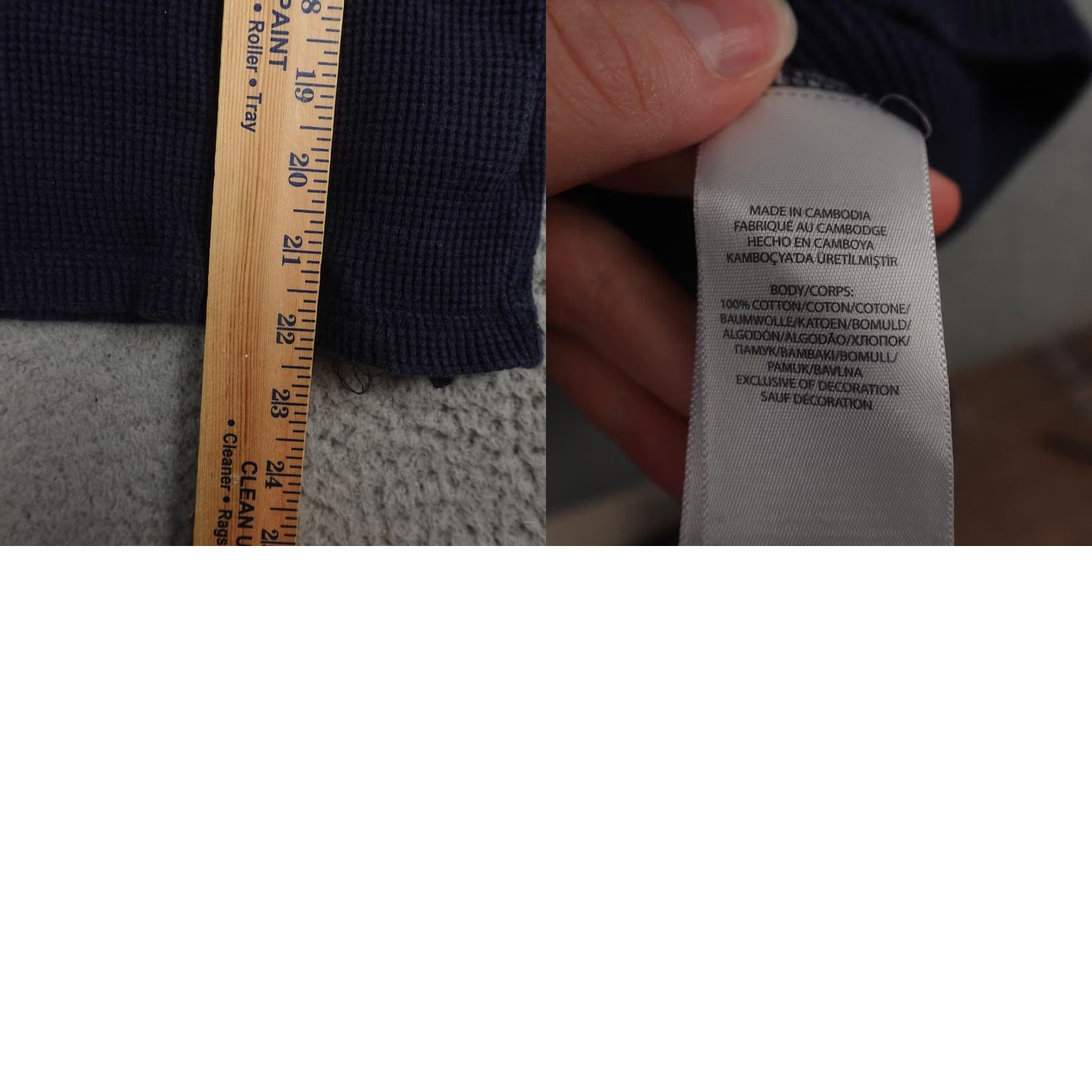 Polo Ralph Lauren Polo Ralph Lauren Thermal Shirt Mens Large Blue Waffle Knit Long Sleeve Pullover Size US L / EU 52-54 / 3 - 9 Thumbnail