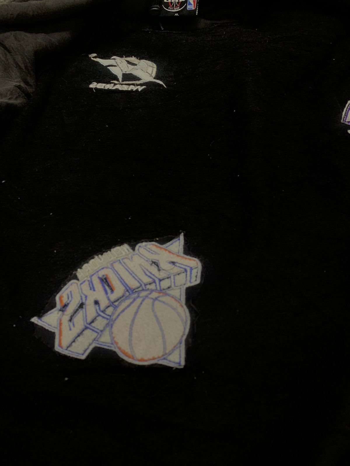 NBA Y2K NBA ALL LOGO EMBROIDERY HOODIE ZIPPER DISTRESSED FADED Size US XL / EU 56 / 4 - 14 Thumbnail