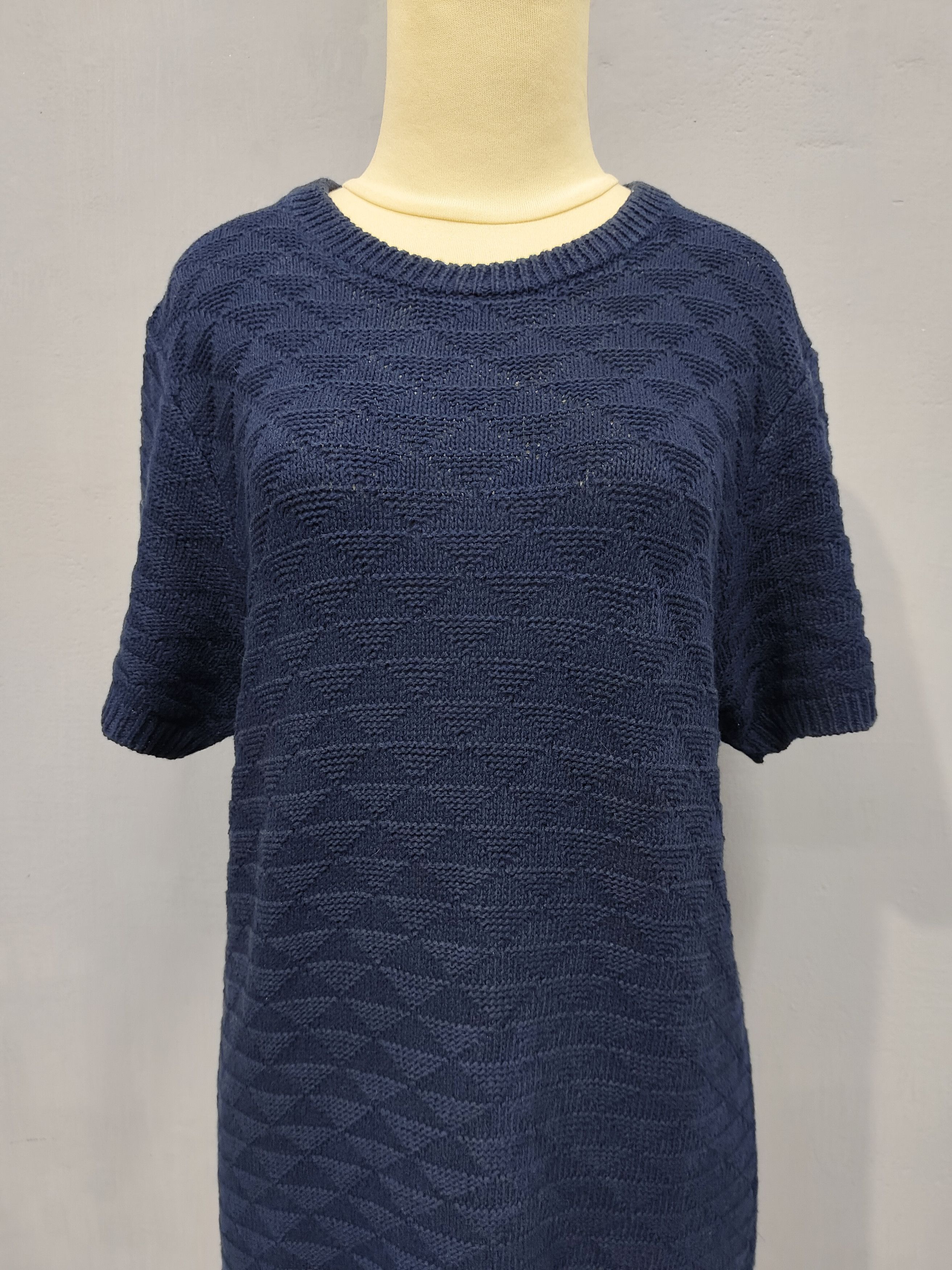 Katharine Hamnett London NEED GONE💥Vtg Katherine Hamnett Knitted Short Sleeve Size L / US 10 / IT 46 - 2 Thumbnail