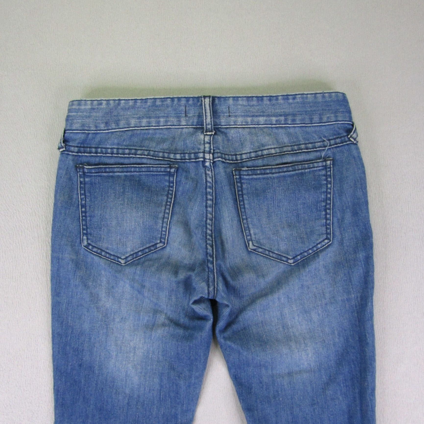 Free People VINTAGE Free People Jeans Women's Skinny Pants 26 Blue Denim Ankle Zip Stretch Pockets 2010s Womens Size 26" / US 2 / IT 38 - 6 Thumbnail