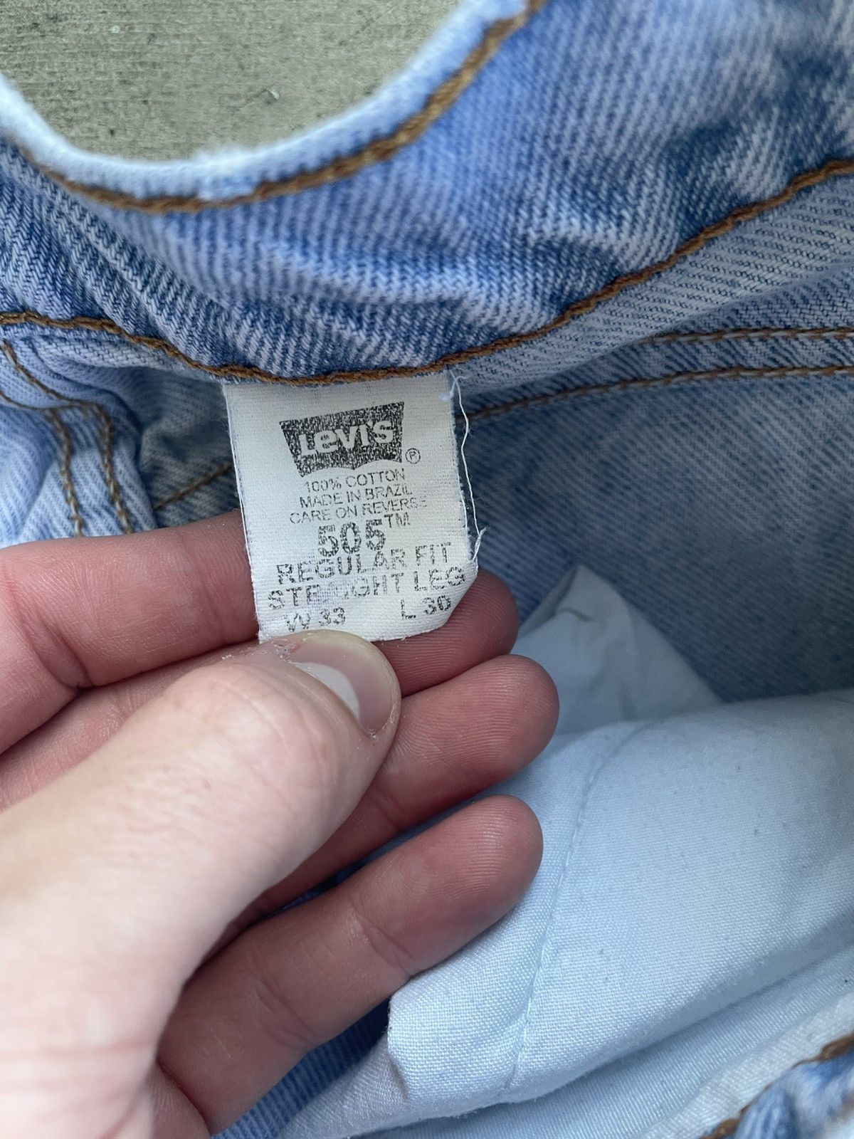 Levi's Vintage Clothing × Vintage Vintage Light Wash Orange Tab Levi’s 550 Size US 32 / EU 48 - 6 Thumbnail