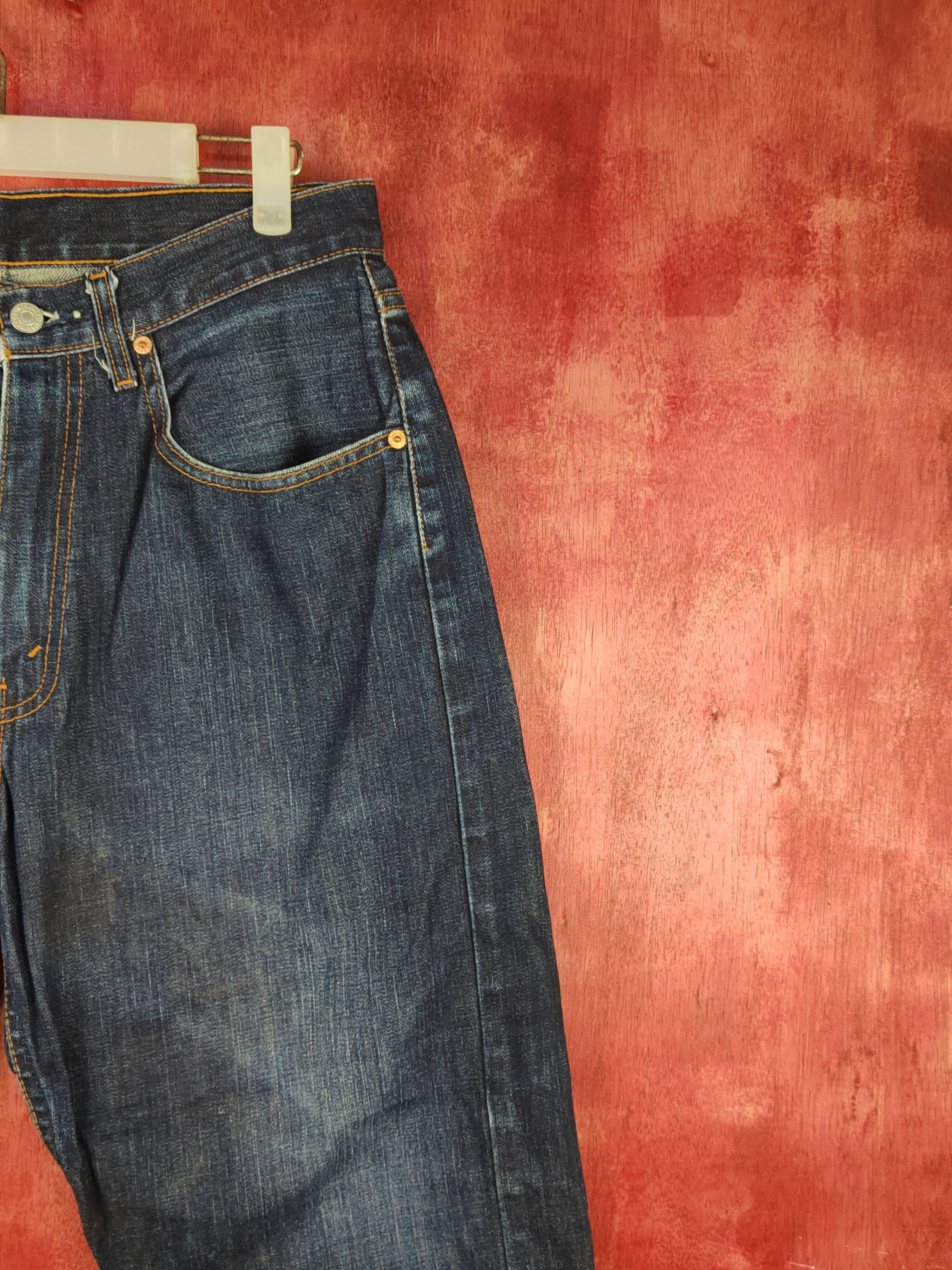 Levi's Levi's Dark Blue Distressed Ripped Jeans #S1882 Size US 31 - 5 Thumbnail