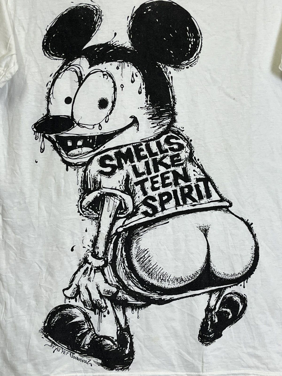 Band Tees MICKEY MOUSE NIRVANA SMELLS LIKE TEEN SPIRIT PARODY T SHIRT Size US S / EU 44-46 / 1 - 3 Thumbnail