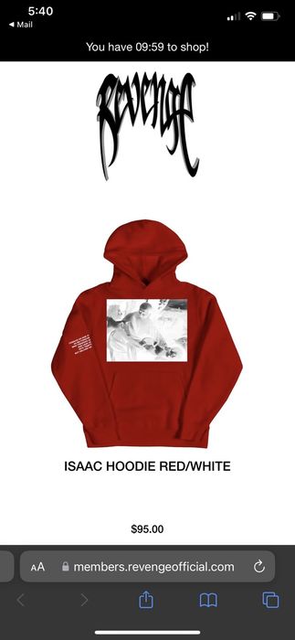 Revenge discount isaac hoodie