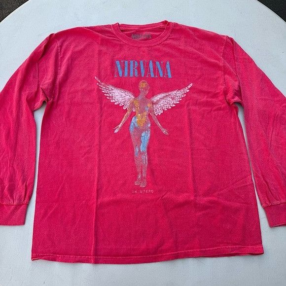 Nirvana NEW NIRVANA IN UTERO RED LONG SLEEVE T-SHIRT Size US L / EU 52-54 / 3 - 1 Thumbnail