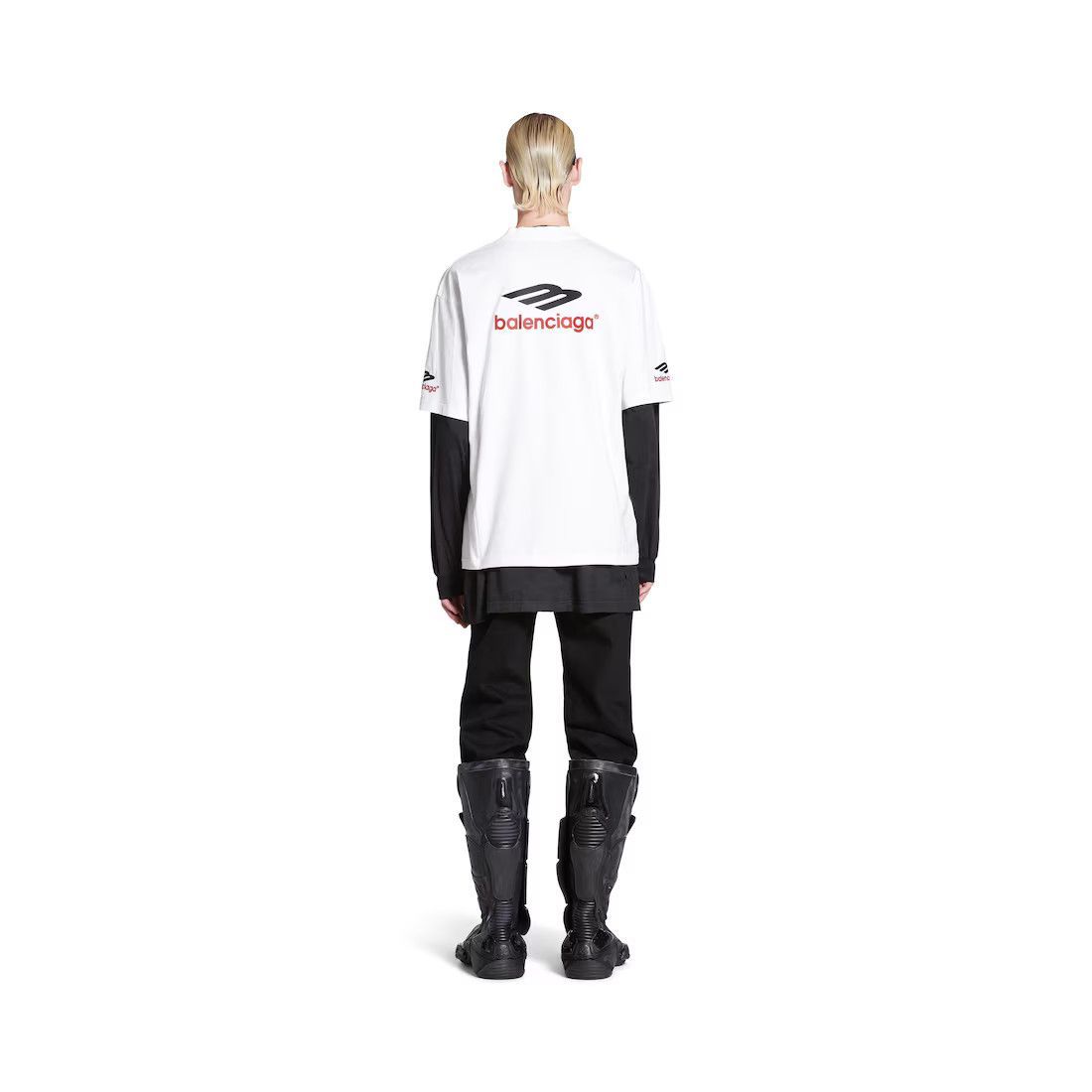 Balenciaga o1srvl11e0425 3B Sports Icon T-Shirt Medium Fit in White Size US S / EU 44-46 / 1 - 5 Thumbnail