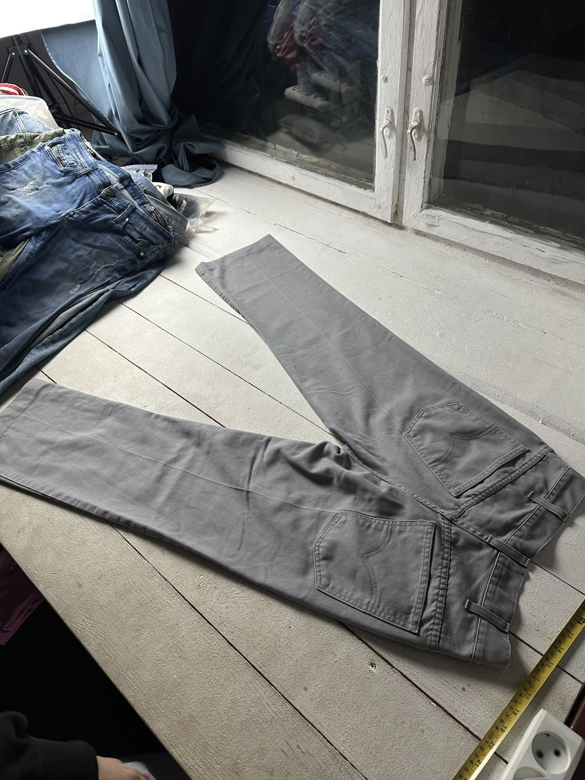 Levi's 🚨VNTG Levis Jeans STA PREST LEGEND y2k GRAY DENIM Size US 27 - 8 Thumbnail