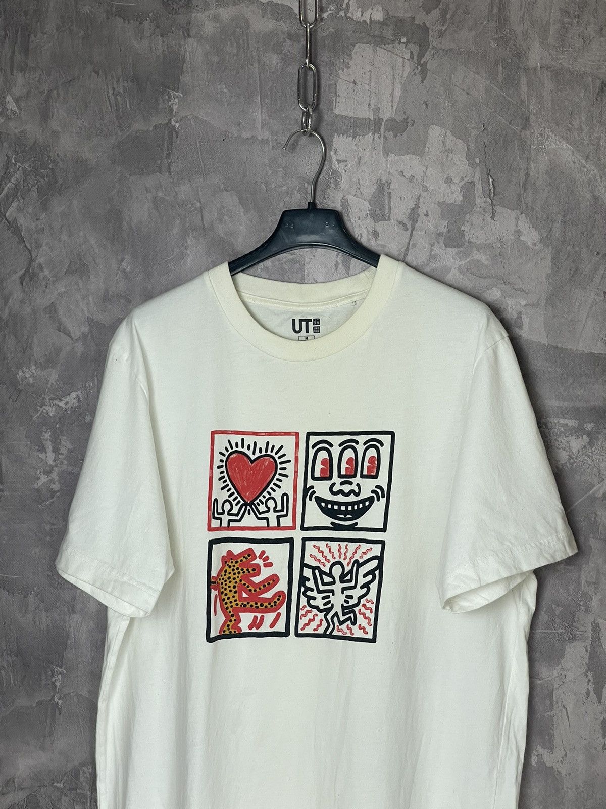 Keith Haring × Uniqlo Keith Haring Uniqlo White Graphic Coloured Print T Shirt Tee Size US M / EU 48-50 / 2 - 2 Thumbnail